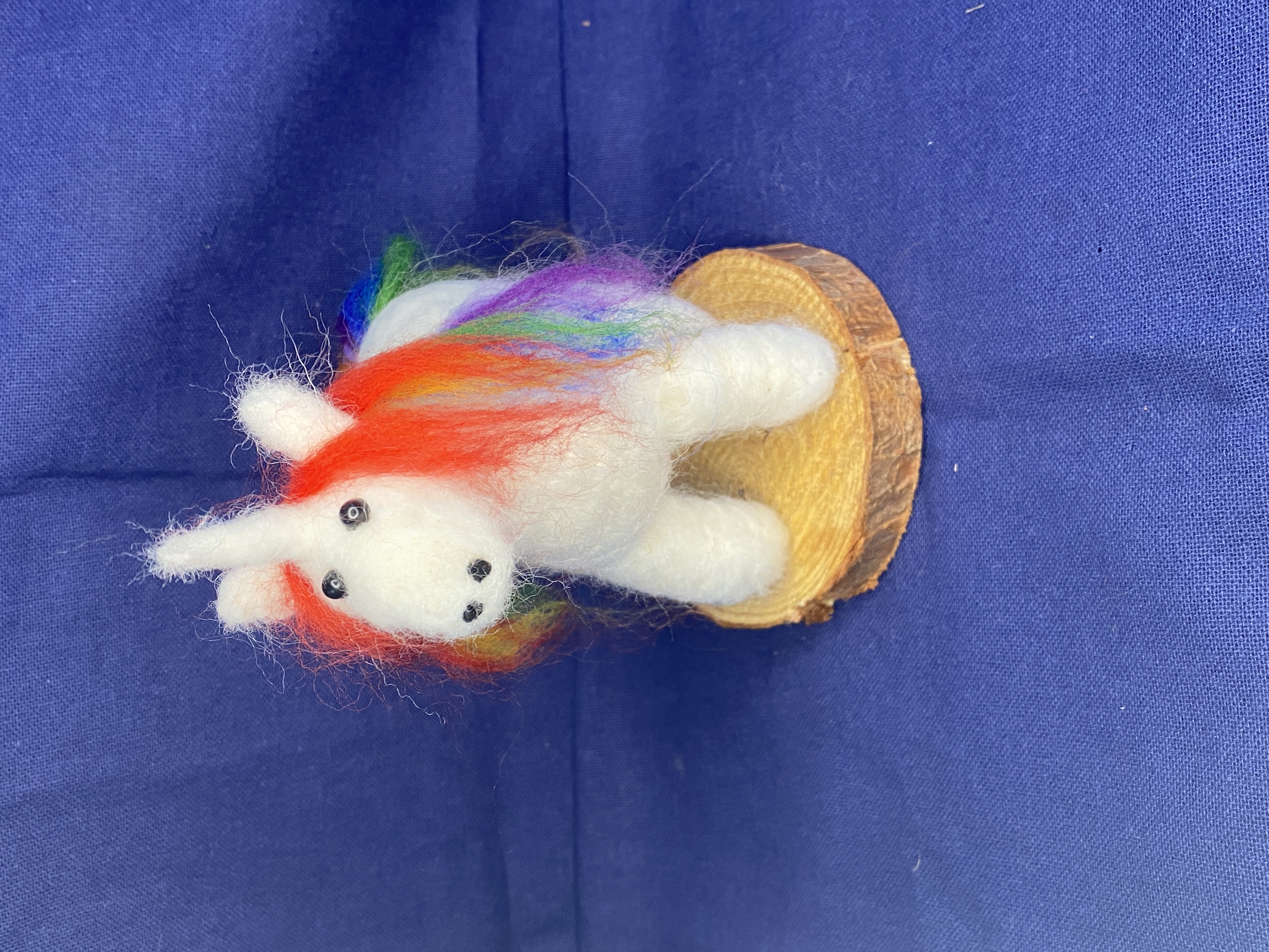 Handcrafted Needle Felted Unicorn Figurine