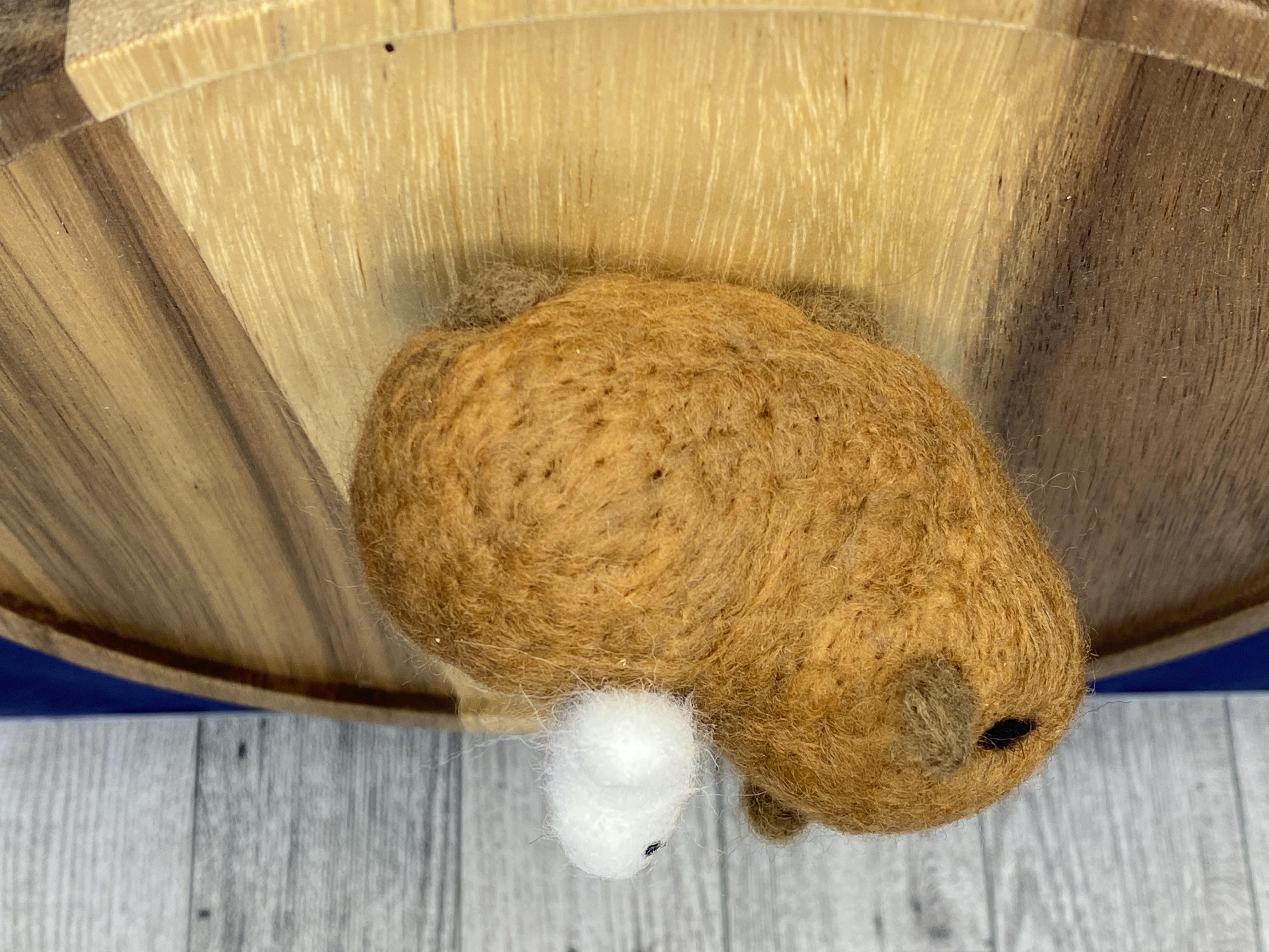 Handmade Needle Felted Capybara and Bird