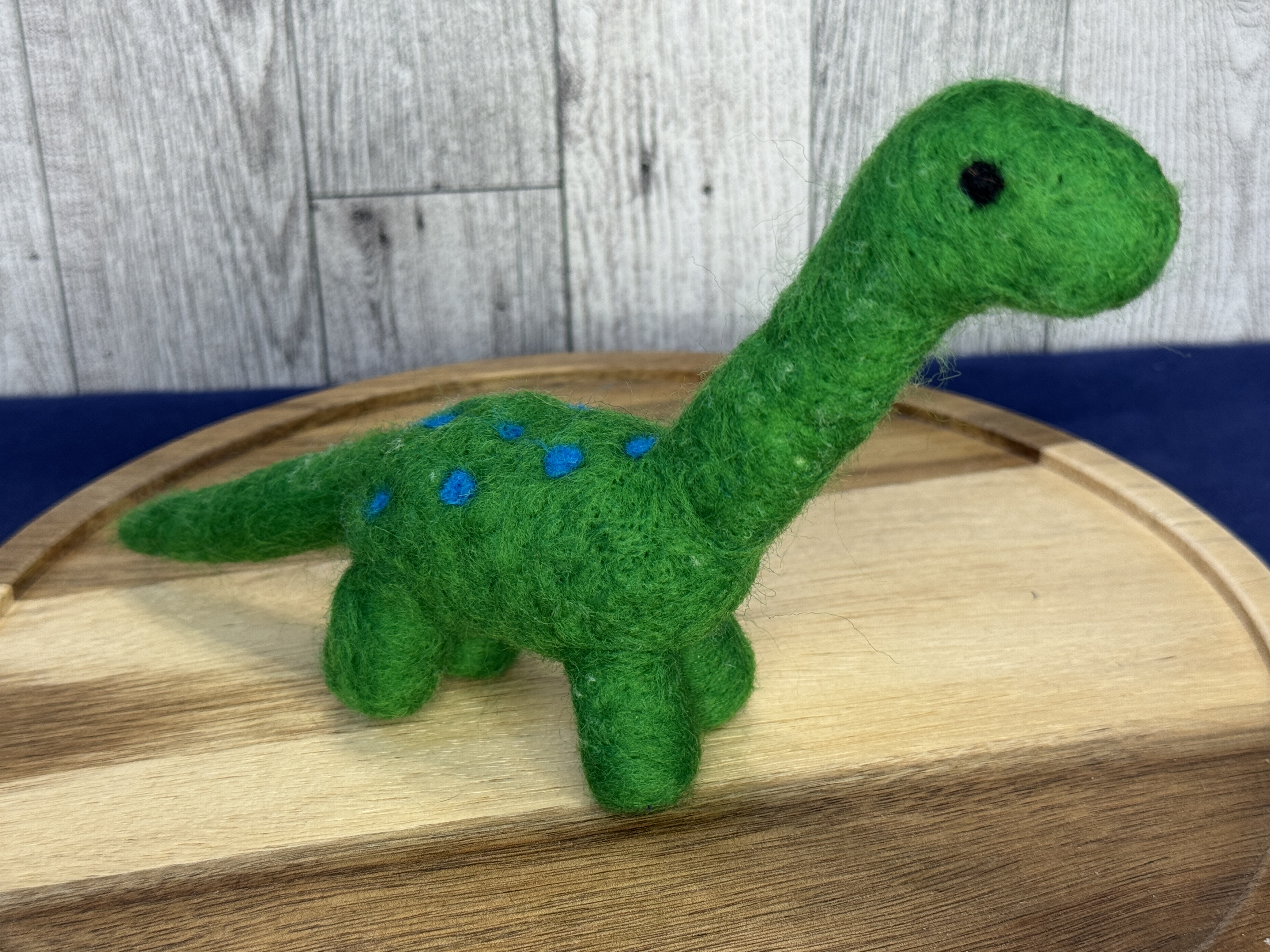 Green Needle Felted Dinosaur 
