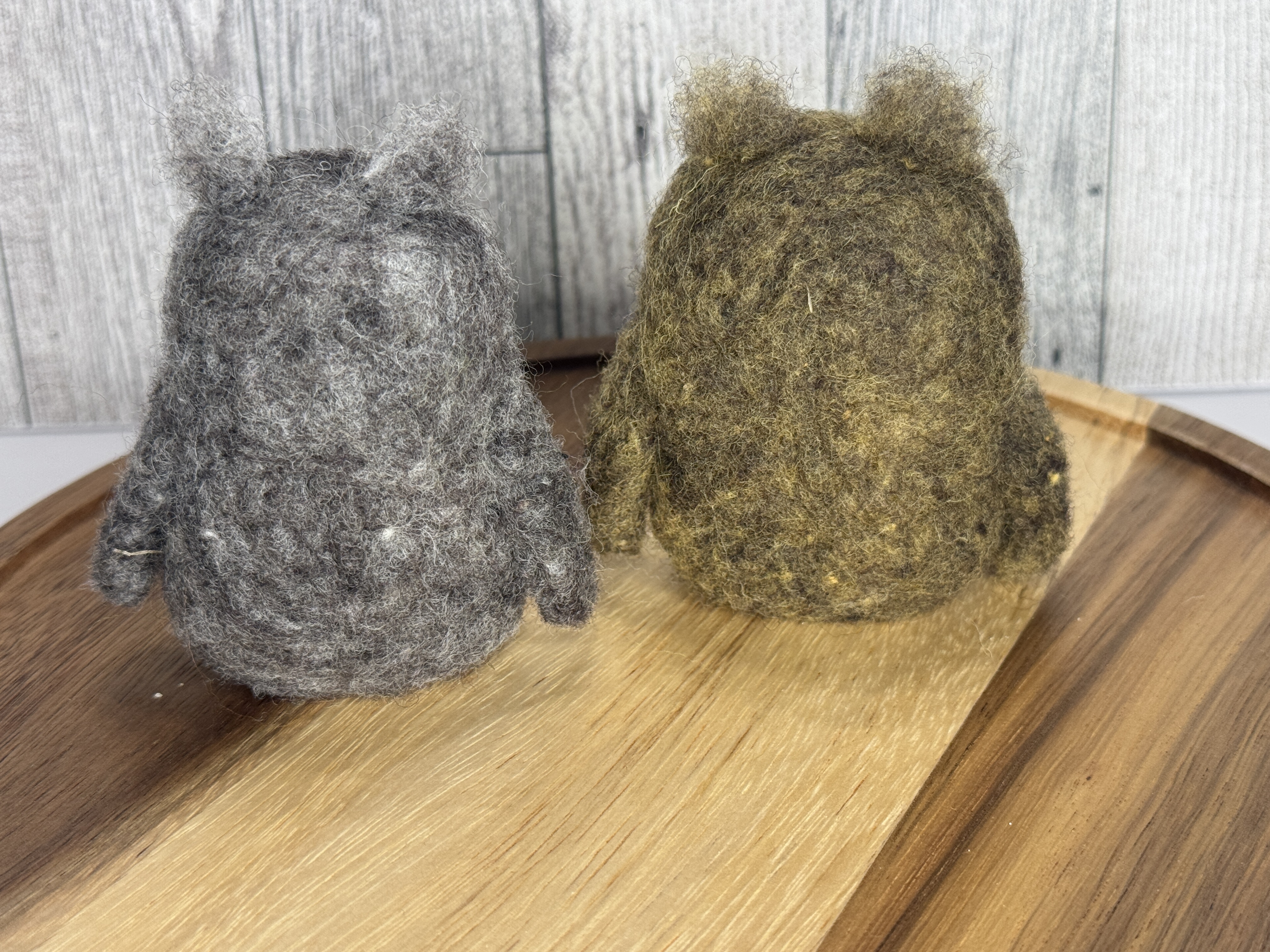 Handmade Felted Owl Decor