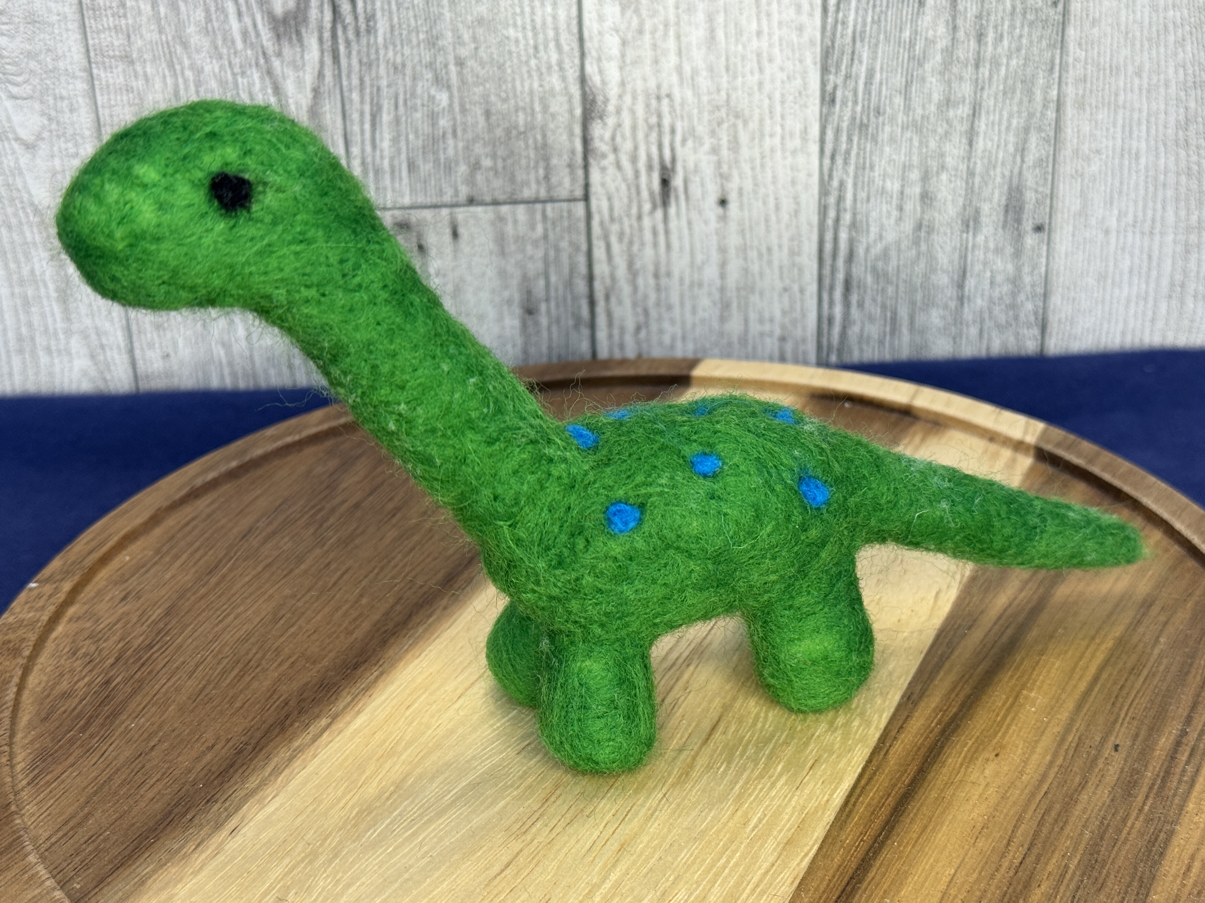 Green Needle Felted Dinosaur 