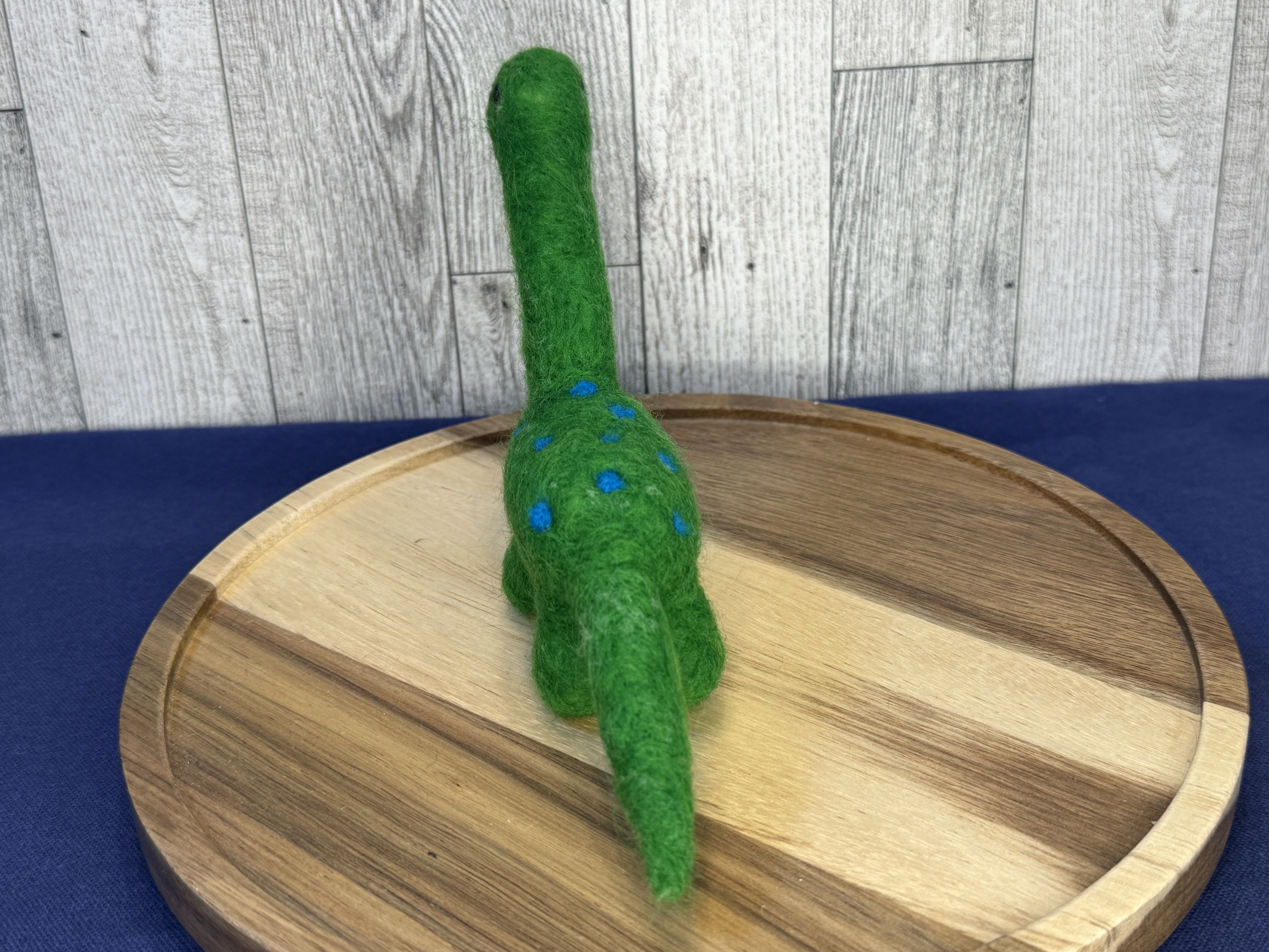 Green Needle Felted Dinosaur 