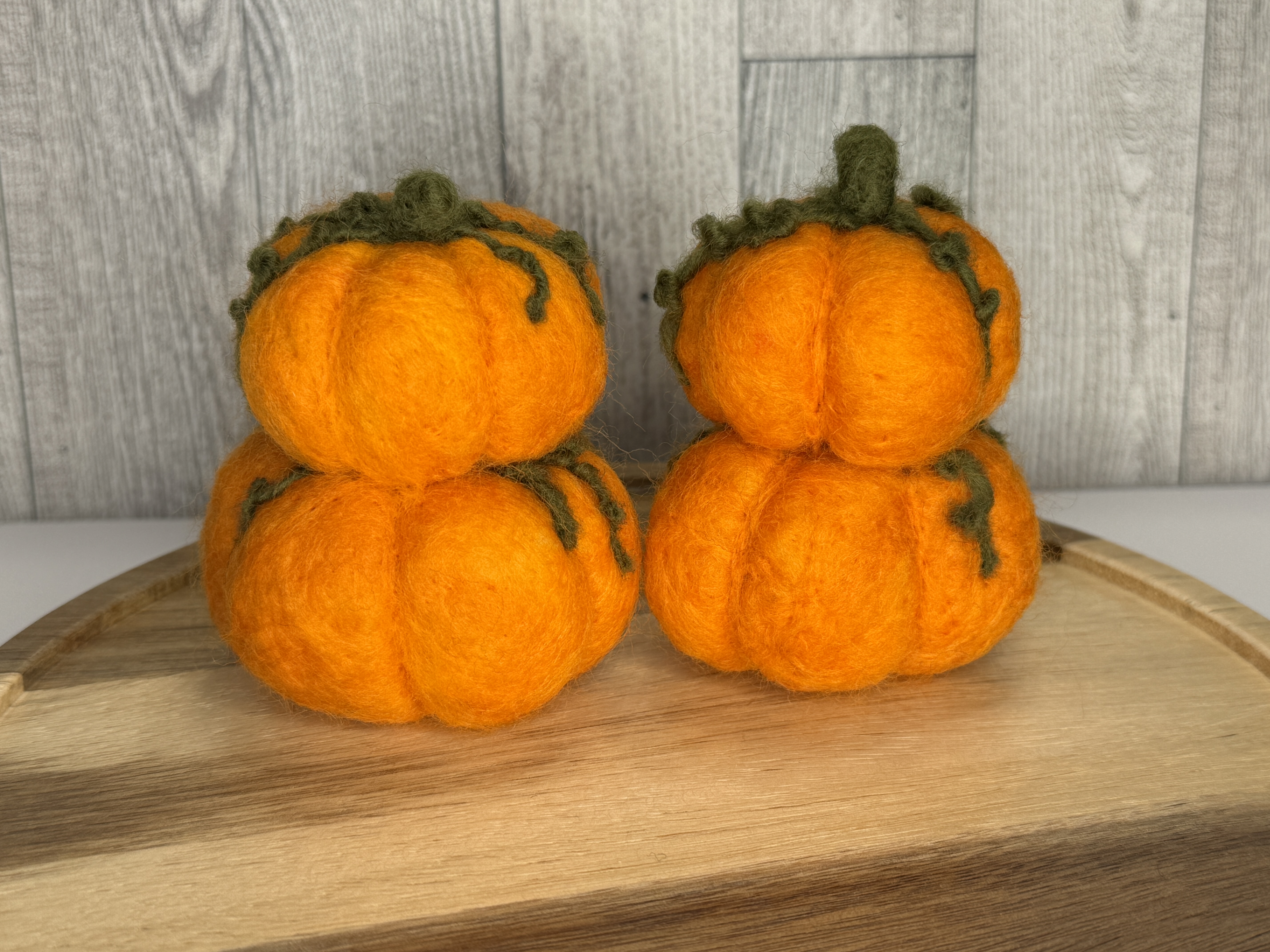 Handmade Felted Pumpkin Decorations