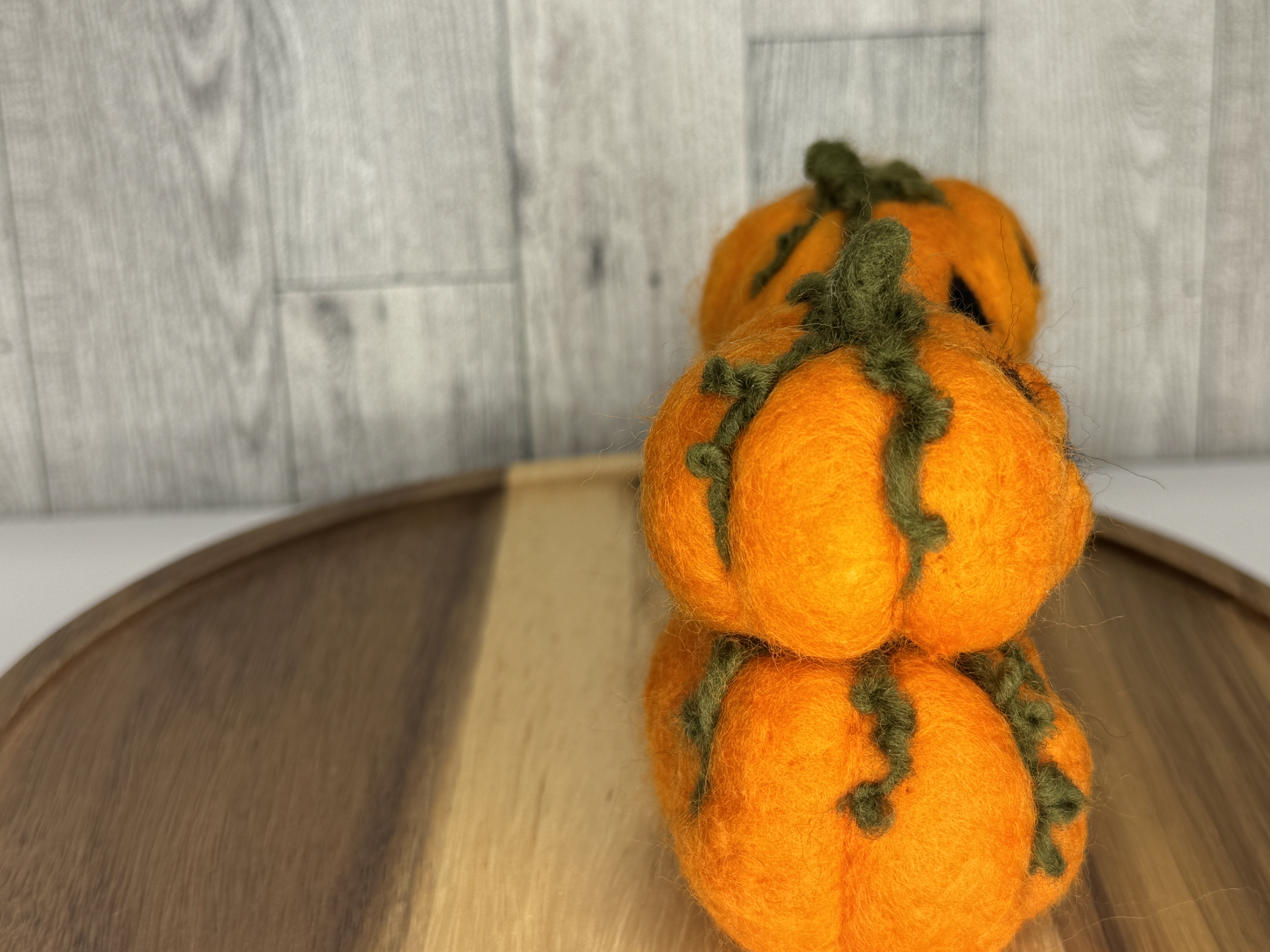 Handmade Felted Pumpkin Decorations