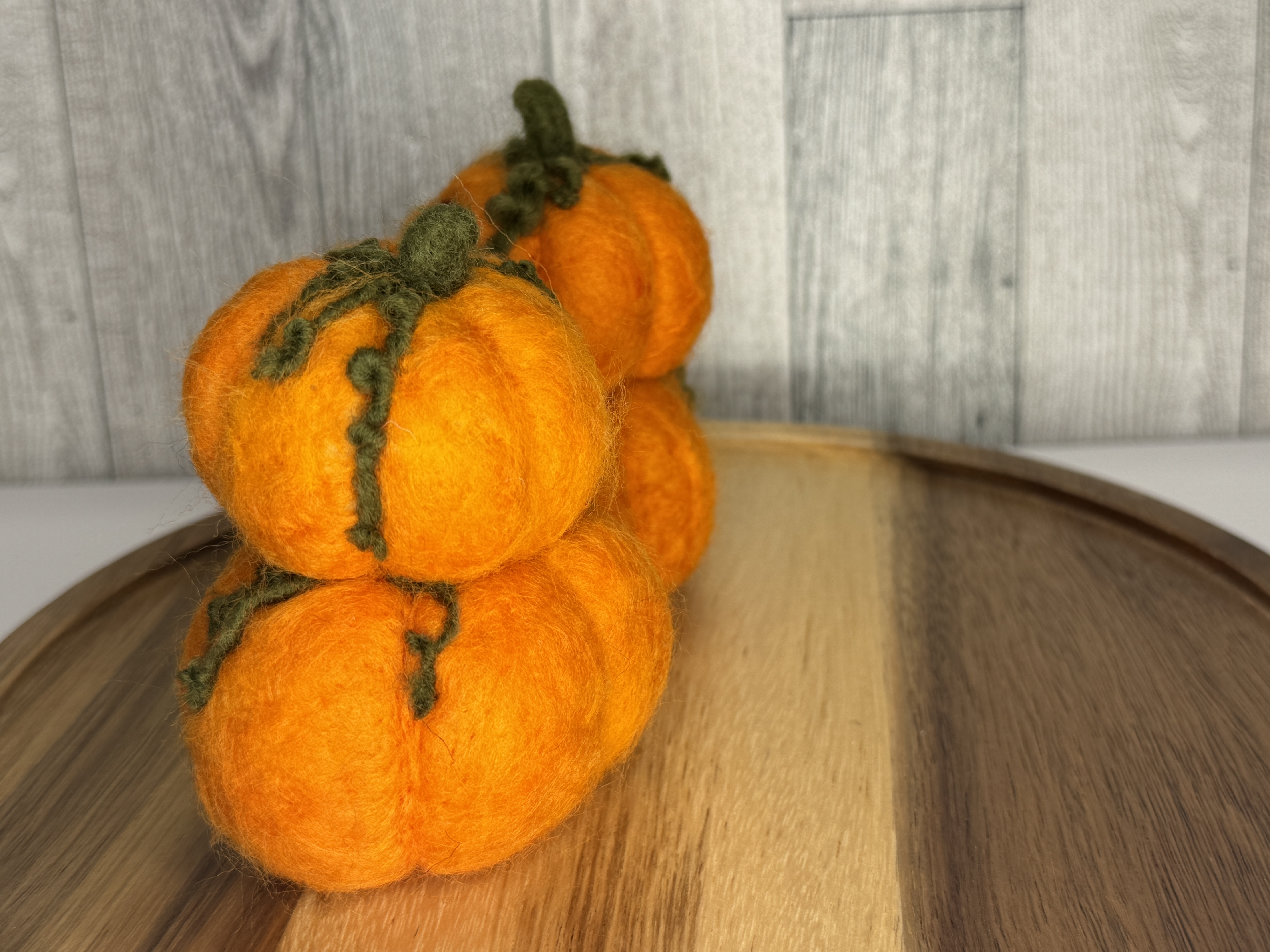 Handmade Felted Pumpkin Decorations