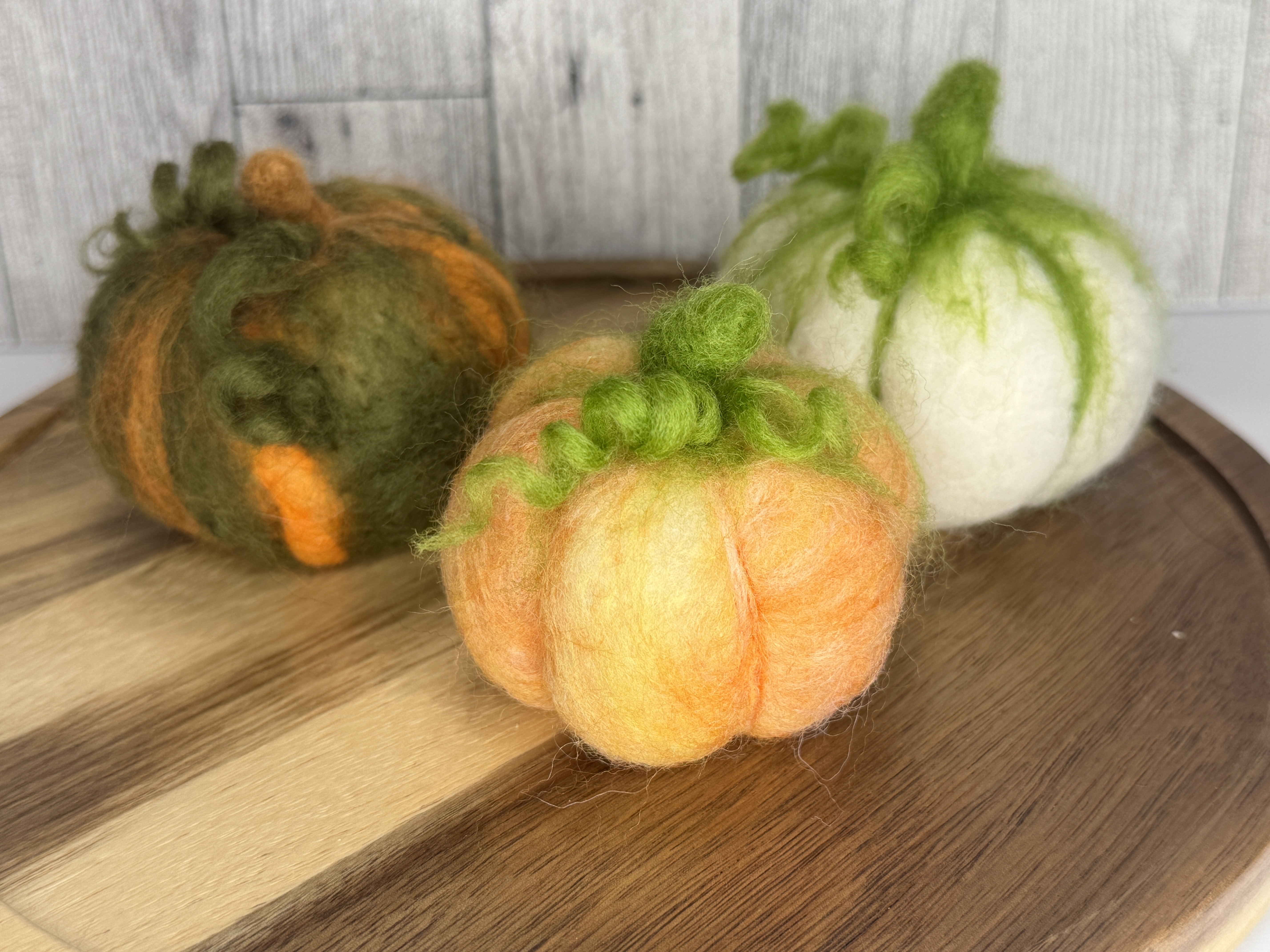 Handmade Felted Pumpkins