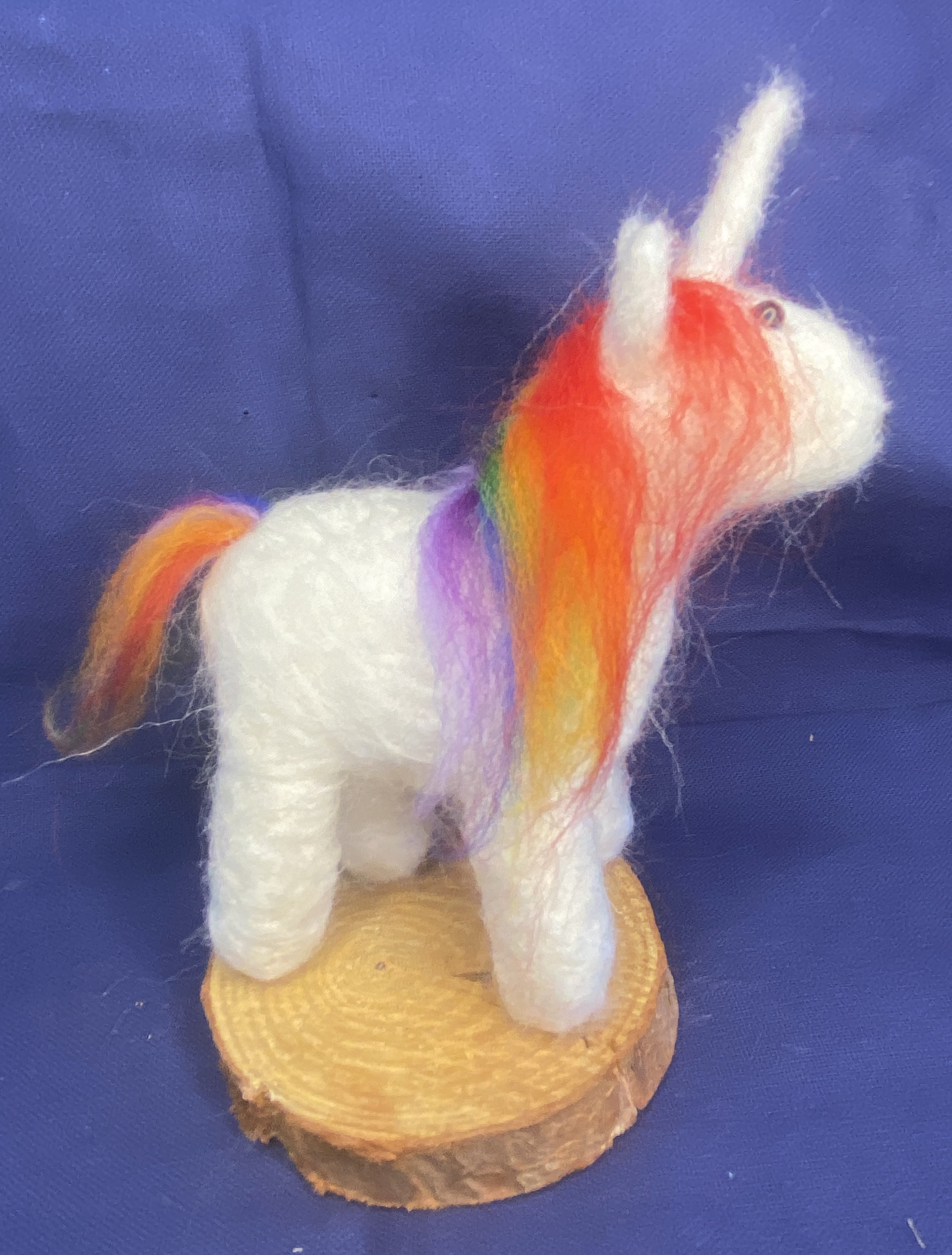 Handcrafted Needle Felted Unicorn Figurine
