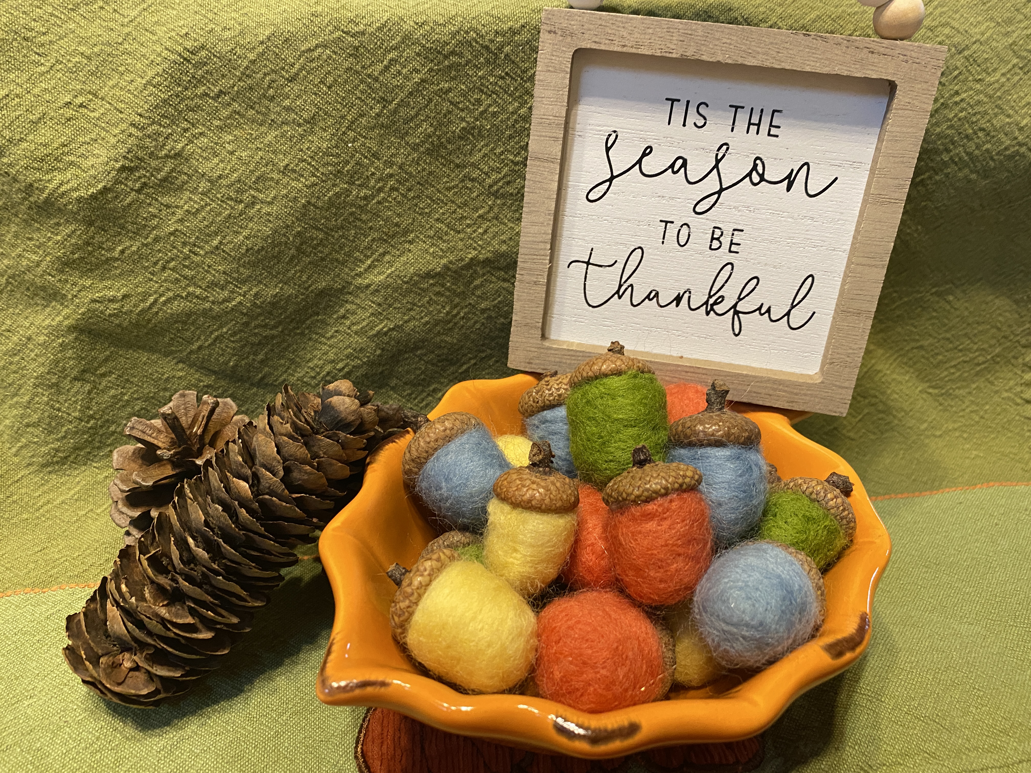 Handmade Needle Felted Wool Acorns