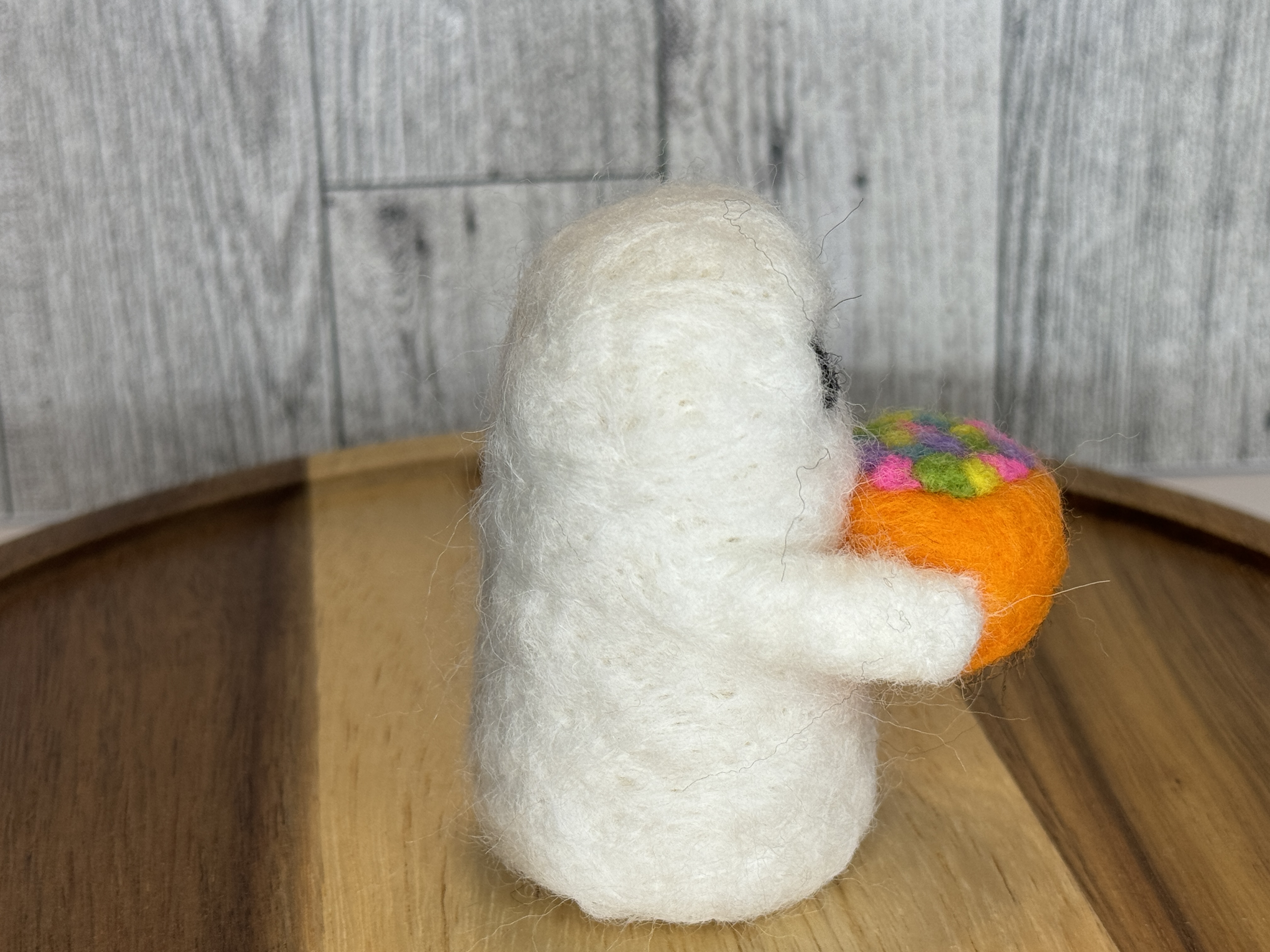 Felted Ghost Halloween Decoration