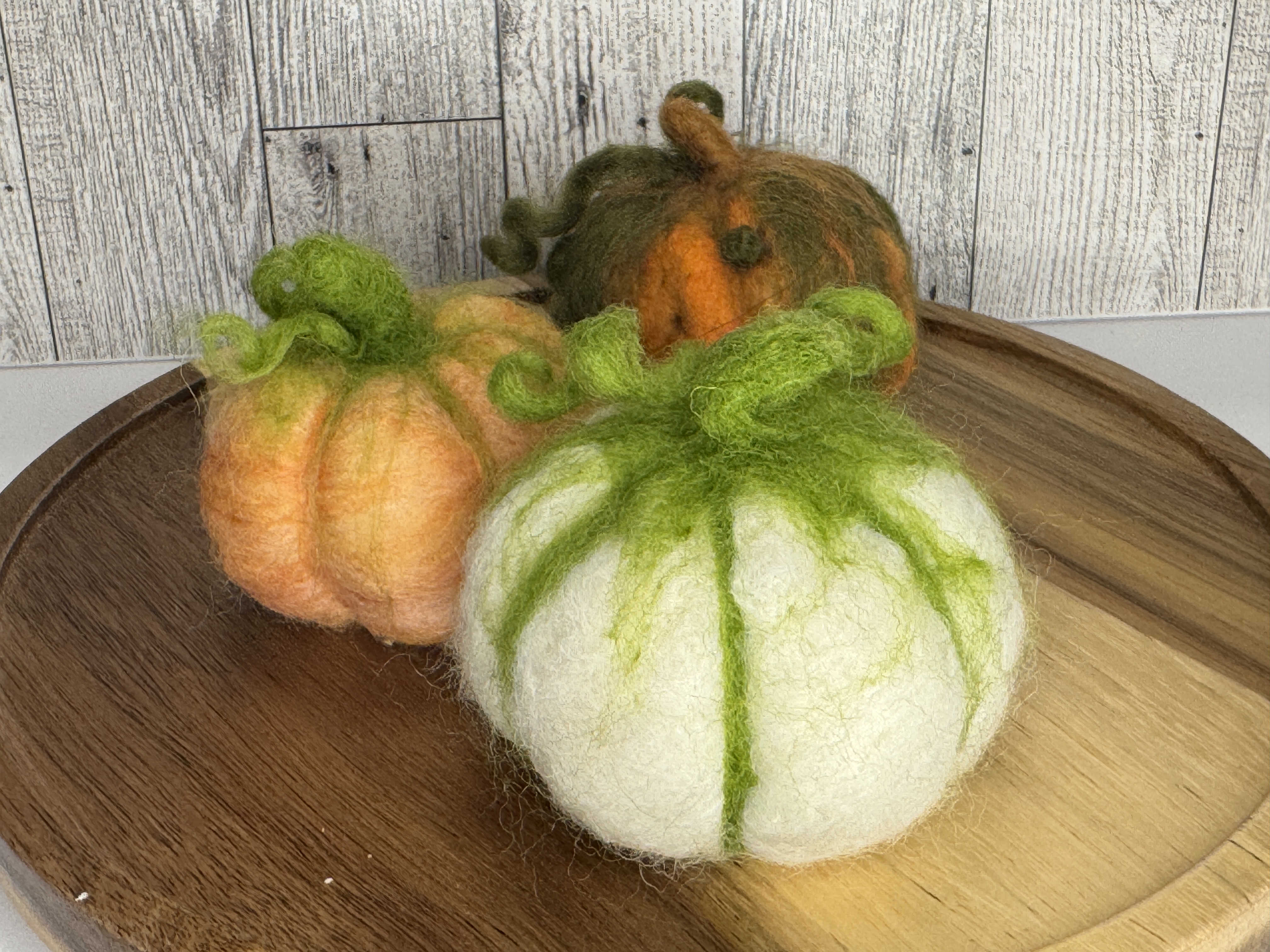 Handmade Felted Pumpkins
