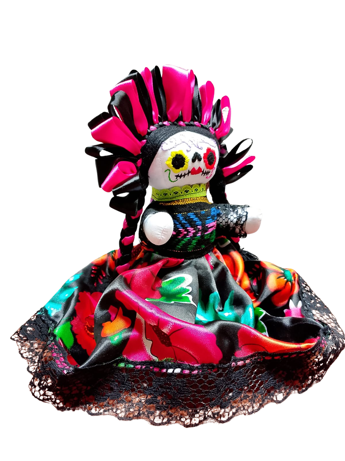 Muñeca artesanal Catrina Lele 27 cm aprox