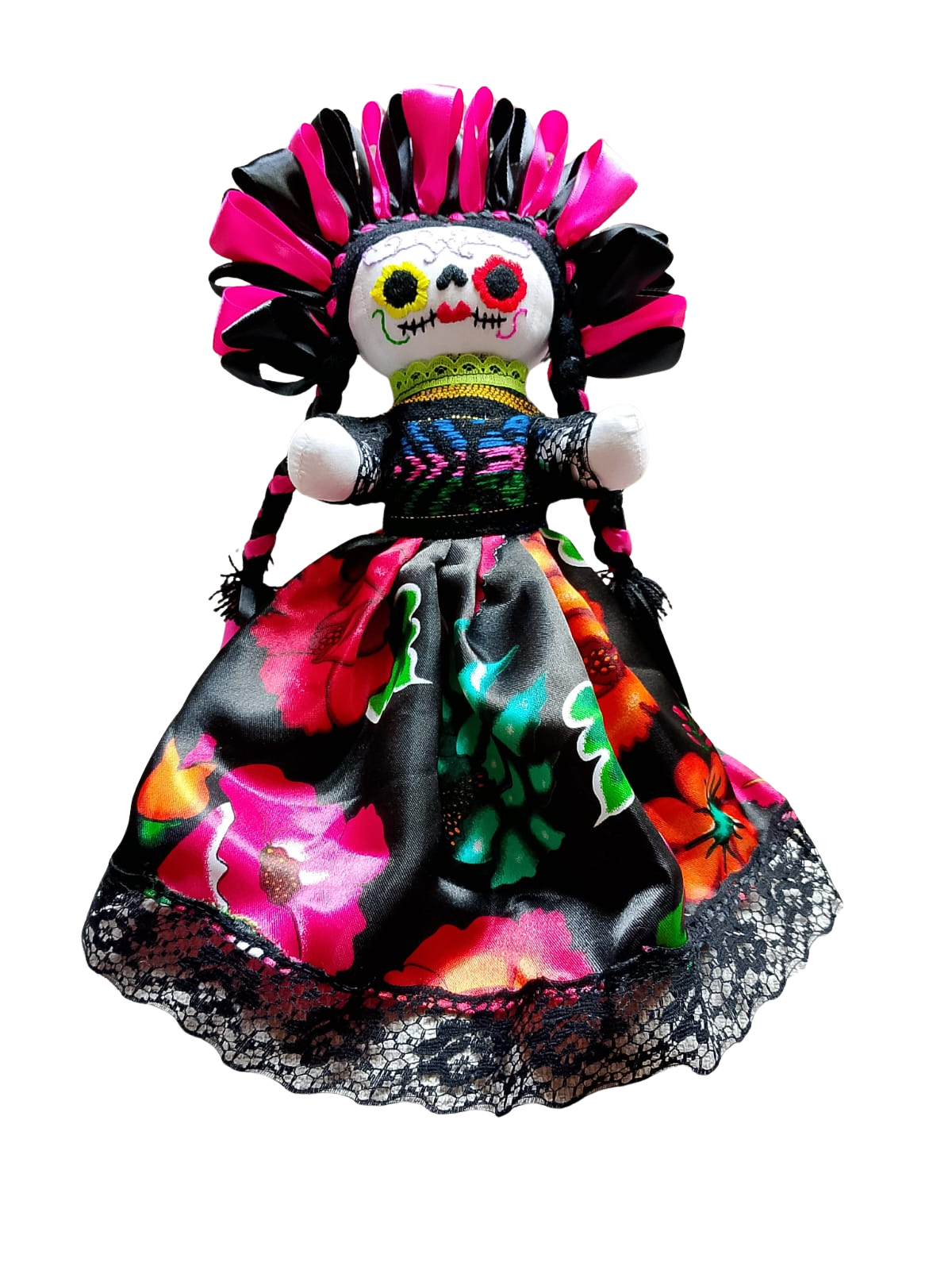 Muñeca artesanal Catrina Lele 27 cm aprox