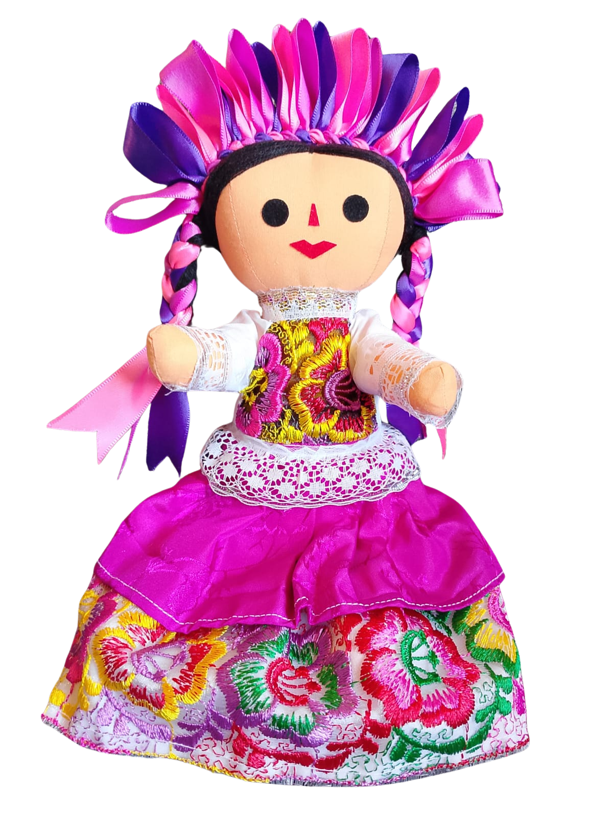 Muñeca artesanal Lele 27 cm aprox Vestido Especial