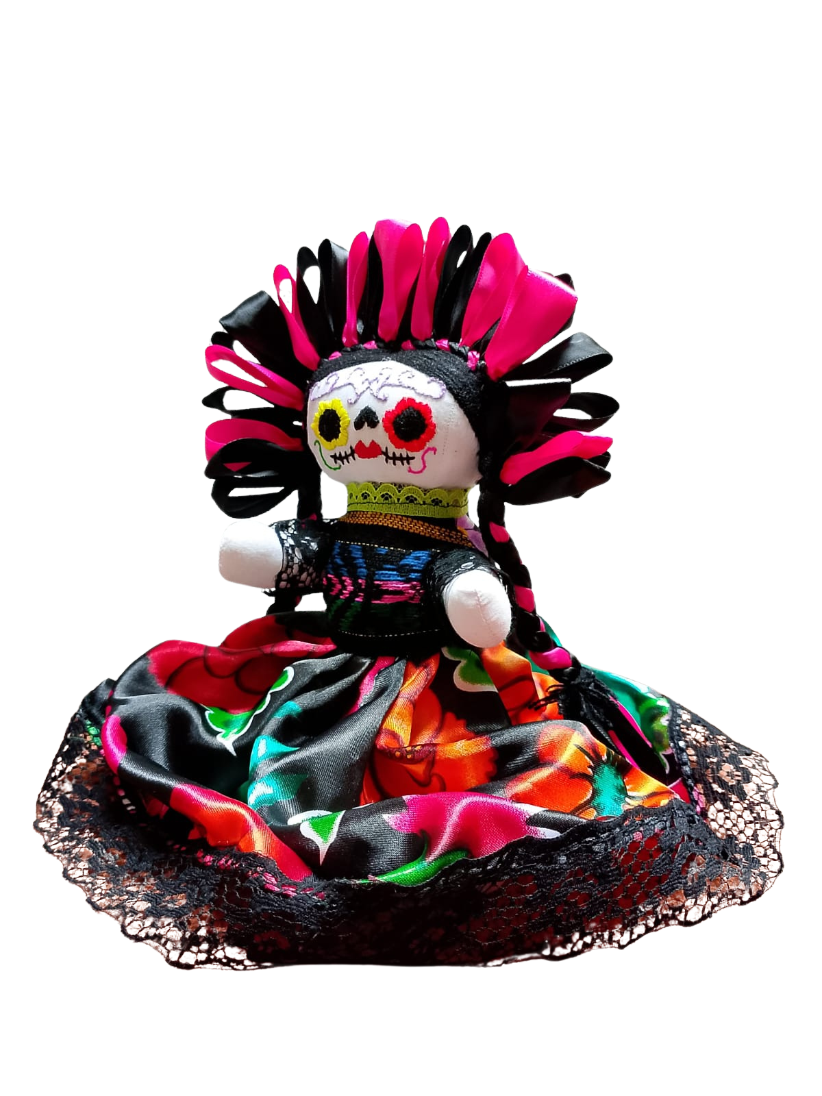 Muñeca artesanal Catrina Lele 27 cm aprox