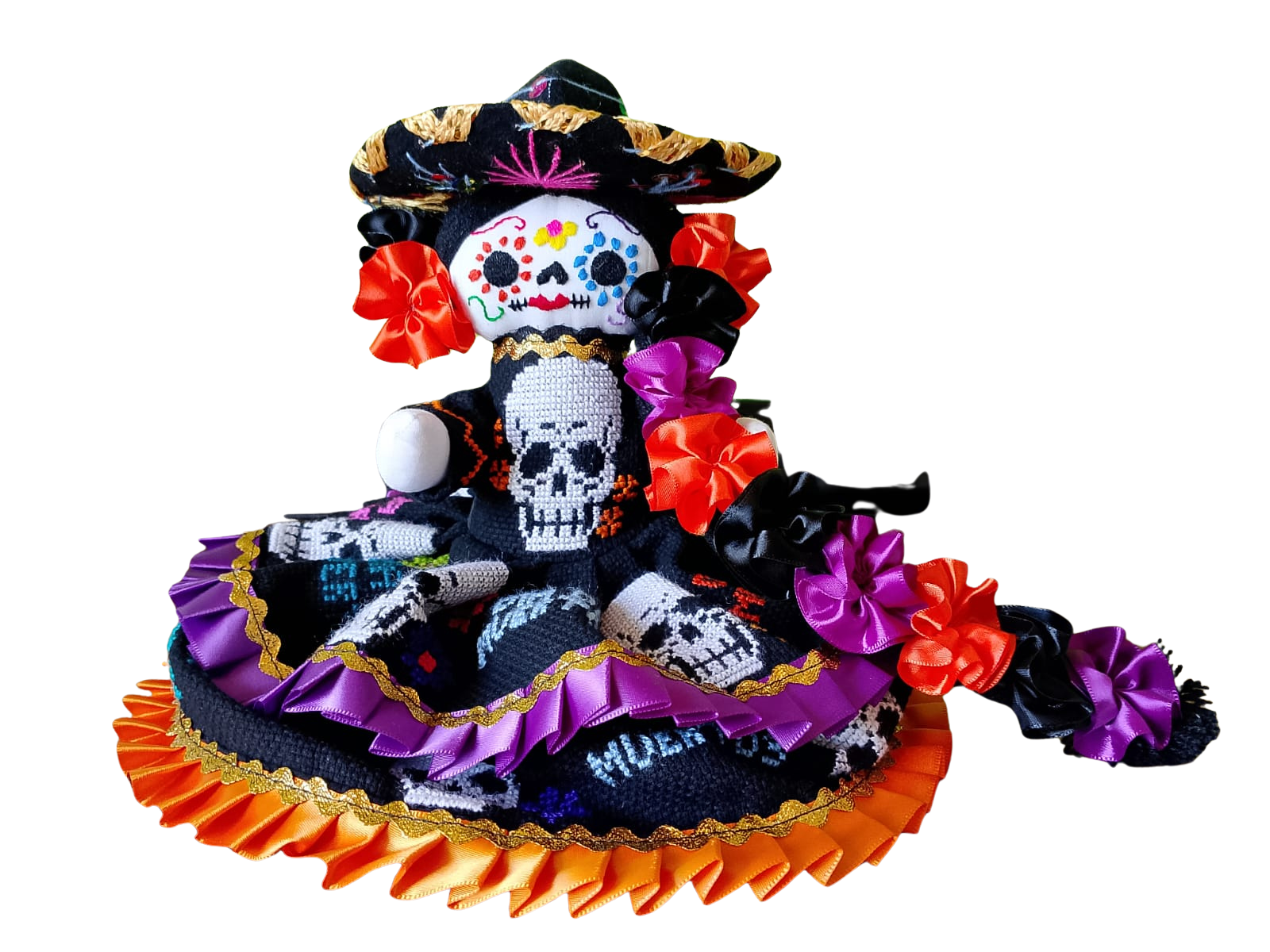 Lele Catrina Bordado en Punto de Cruz de 27 cm aprox