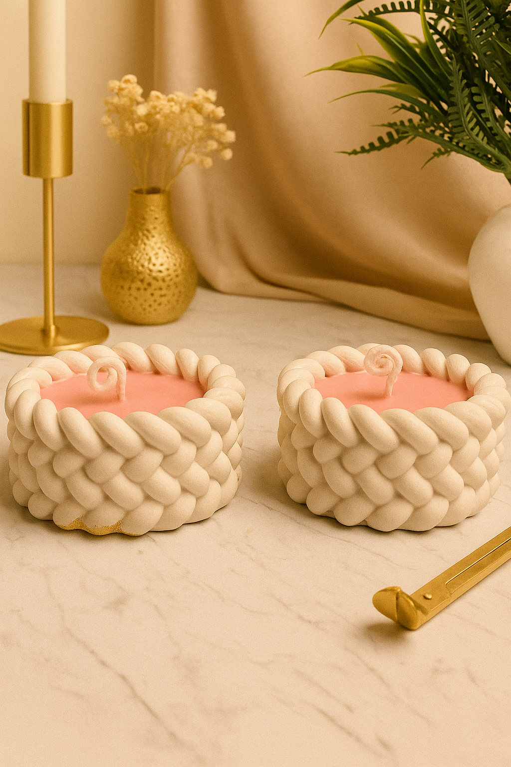 Pack of Two Rope Jar Soy Wax Candles