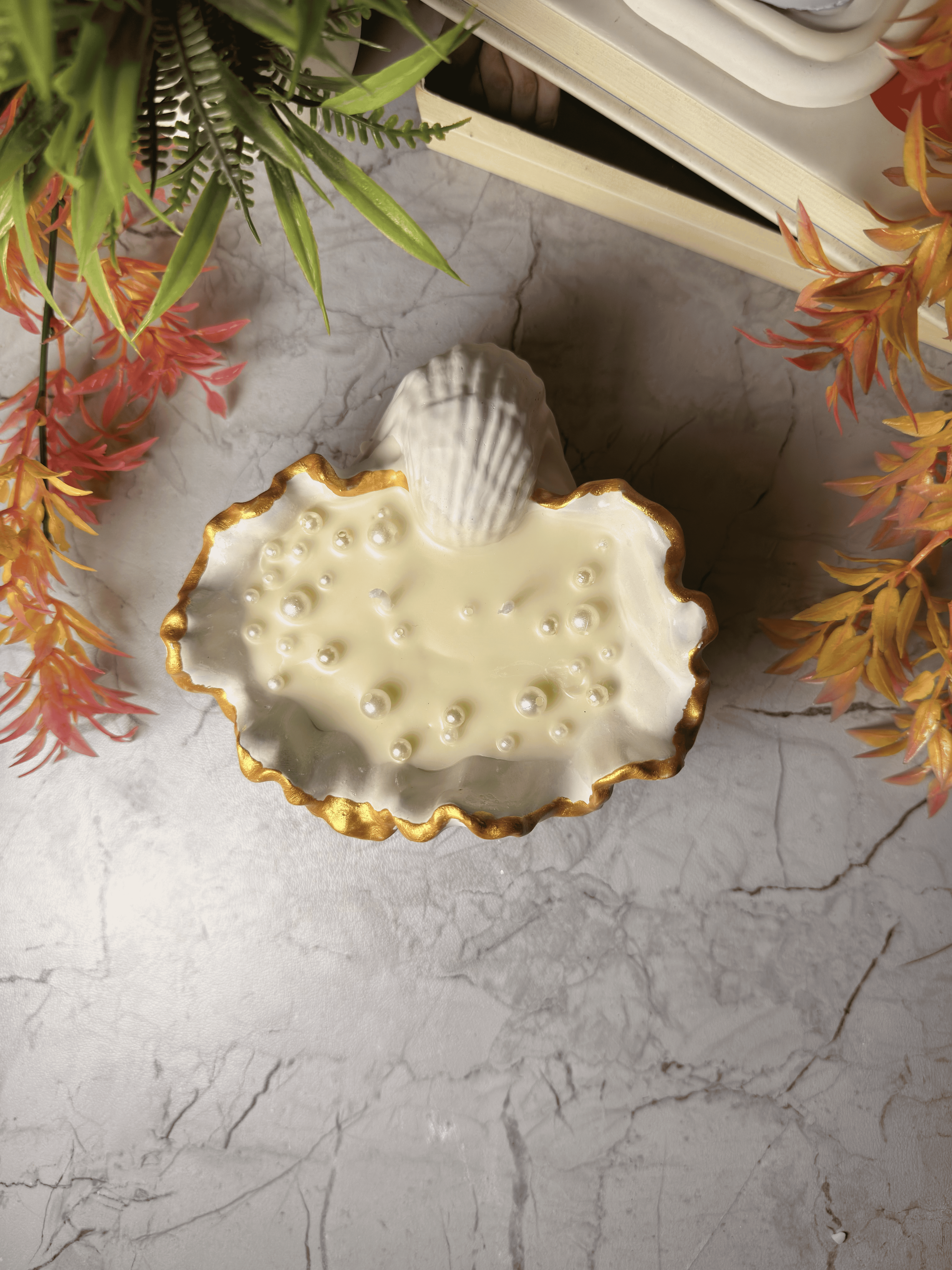 Ocean Pearl Shell Candle