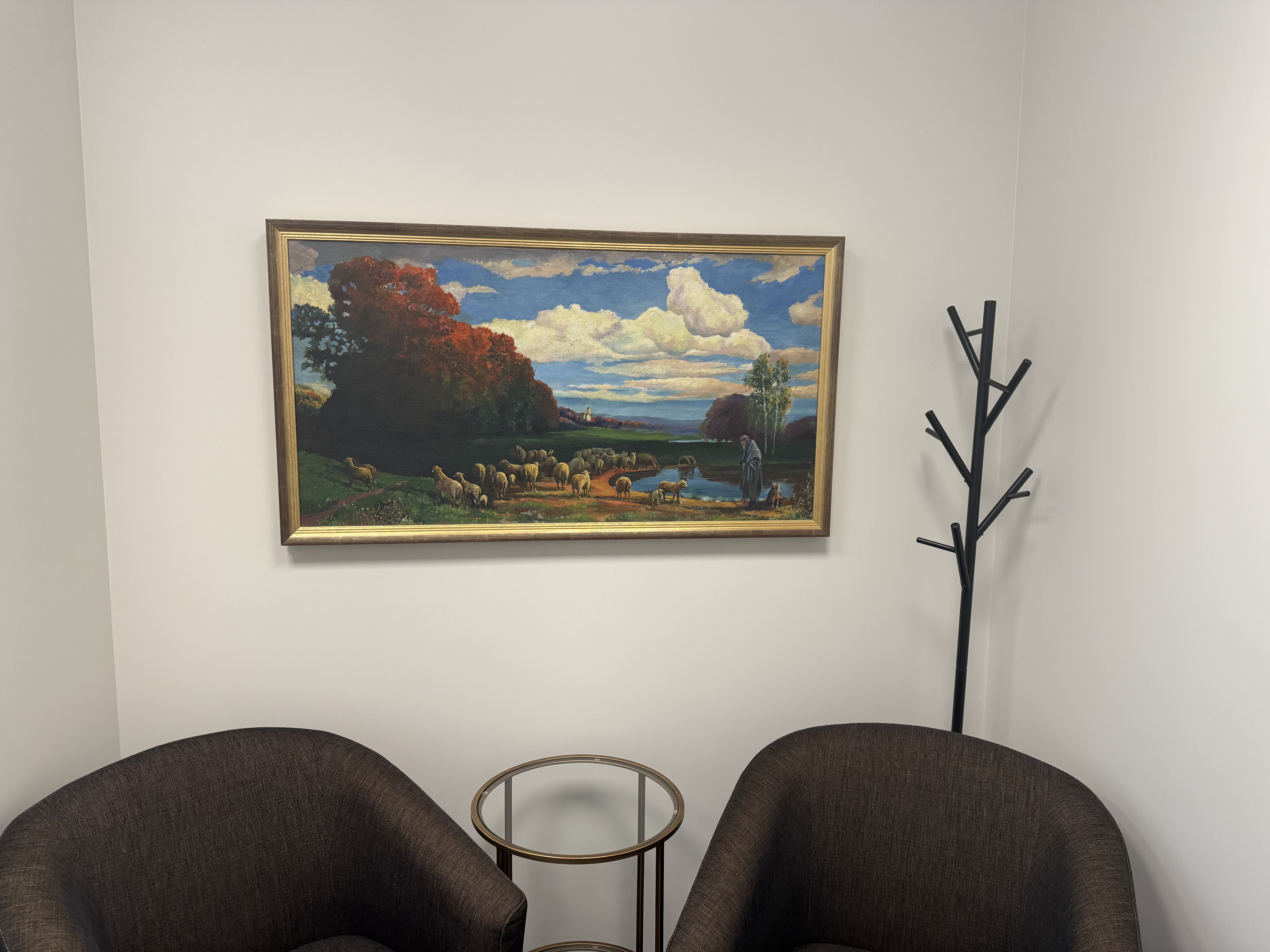 EW maal koopia Hermann Rüdisühli "Abendläuten" 64x122cm