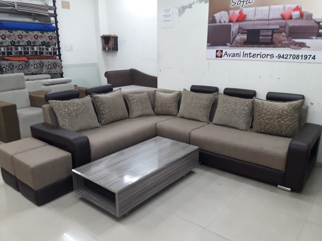 Modern L-Shaped Sofa Set