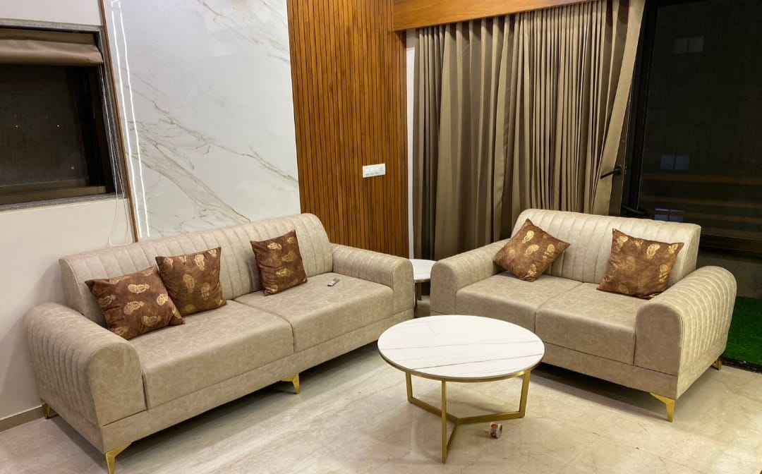 Modern Beige Sofa Set