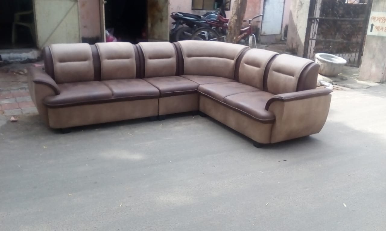 L-Shaped Leather Sofa