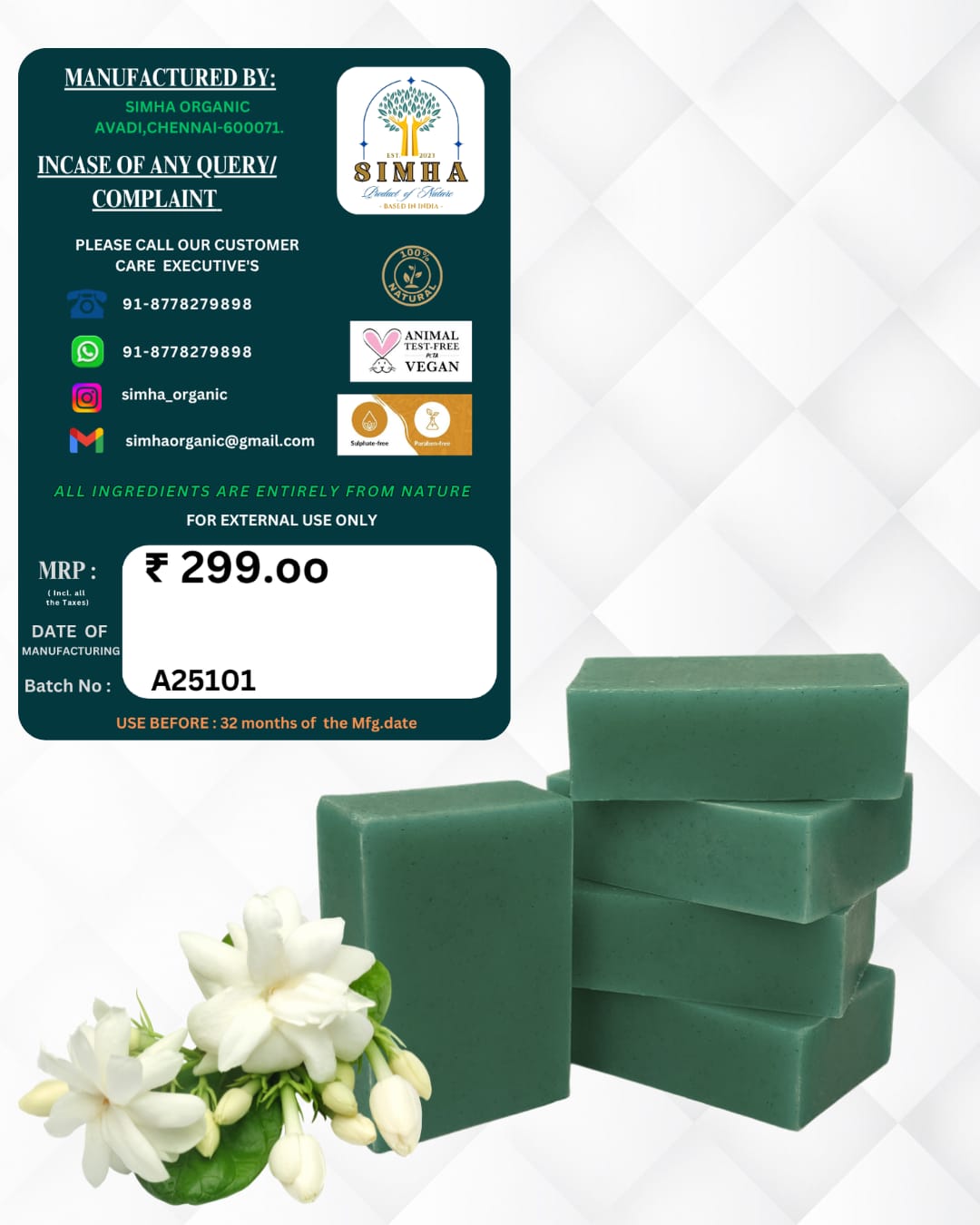 Jasmine Story Luxury Bathing Bar