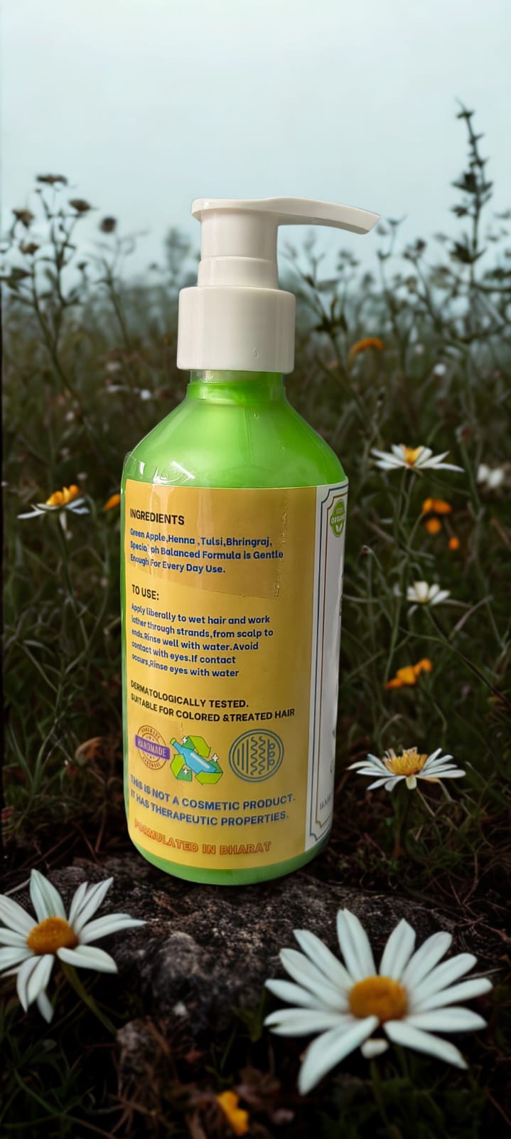 Simha Green Apple Henna Tulsi Shampoo