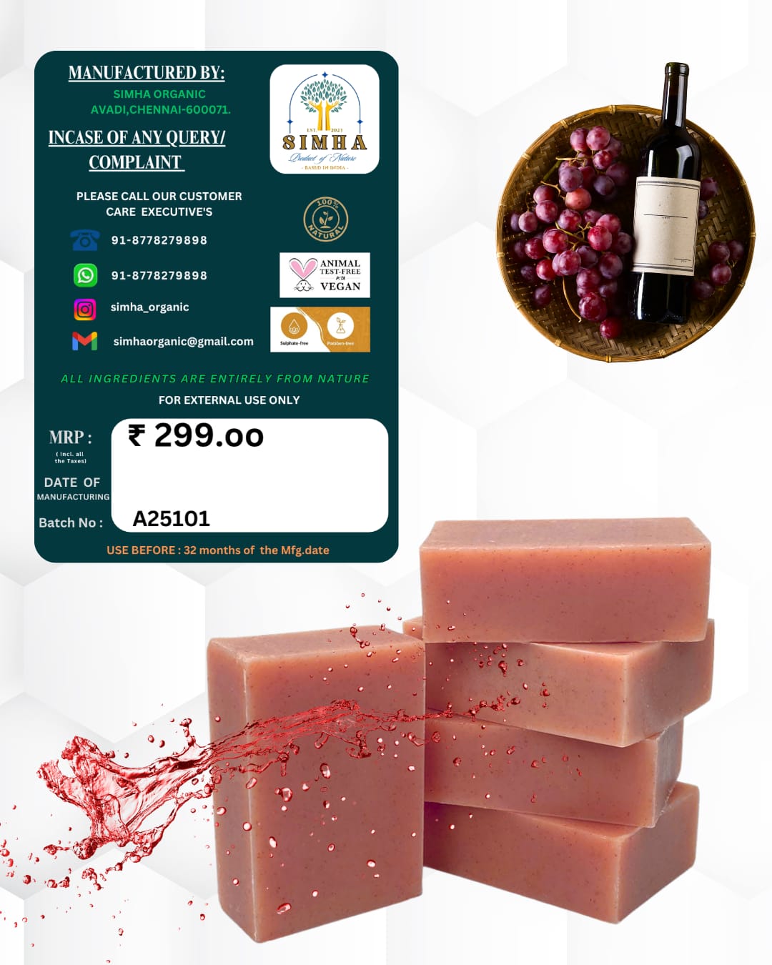 Elite Red Wine Soap Bar