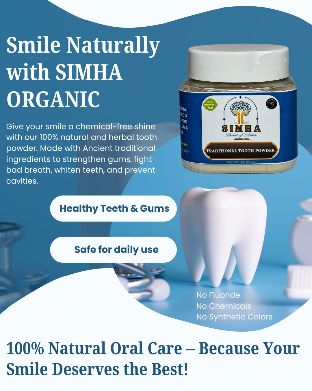Simha Traditional Tooth Powder