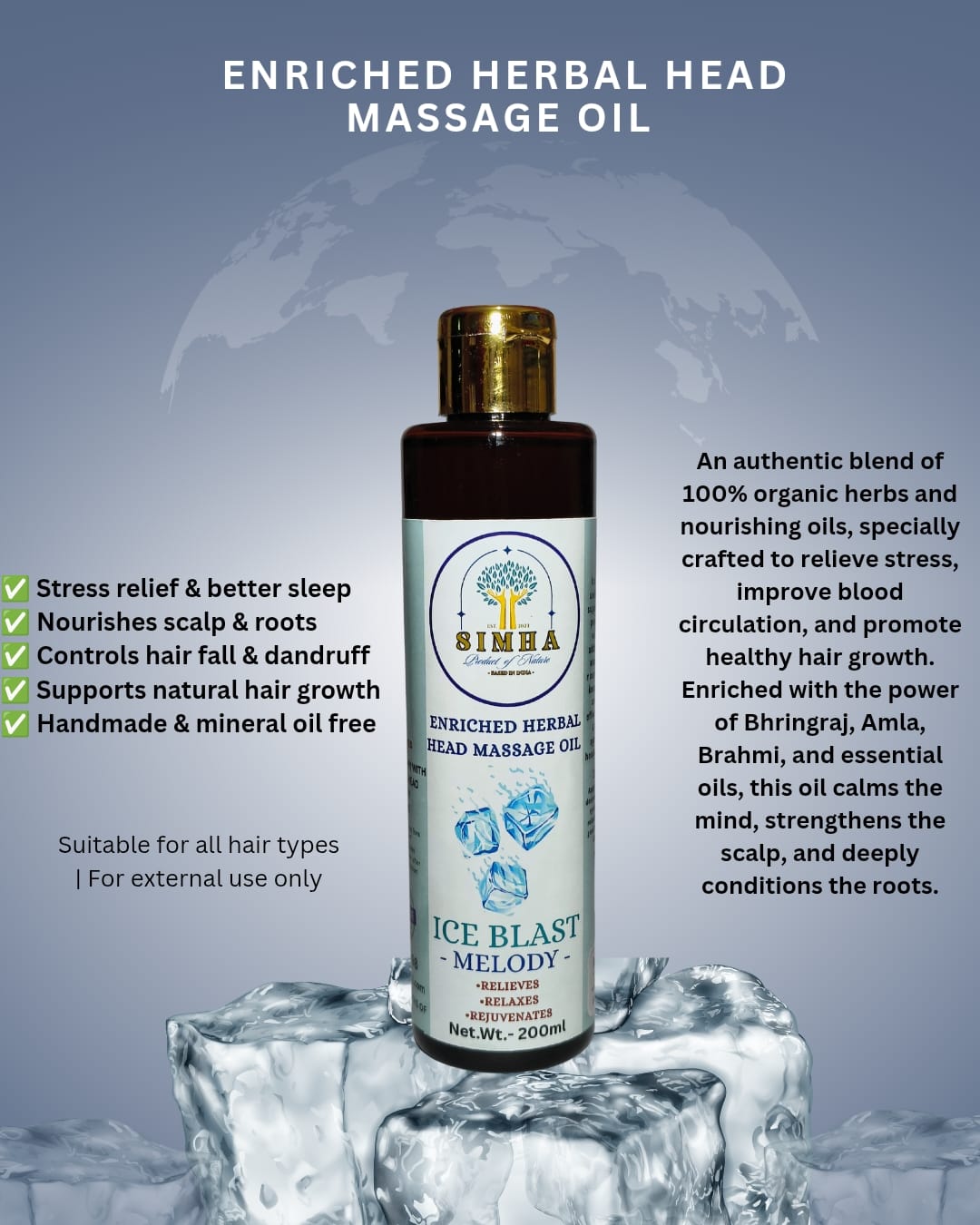 Simha Enriched Herbal Head Massage Oil