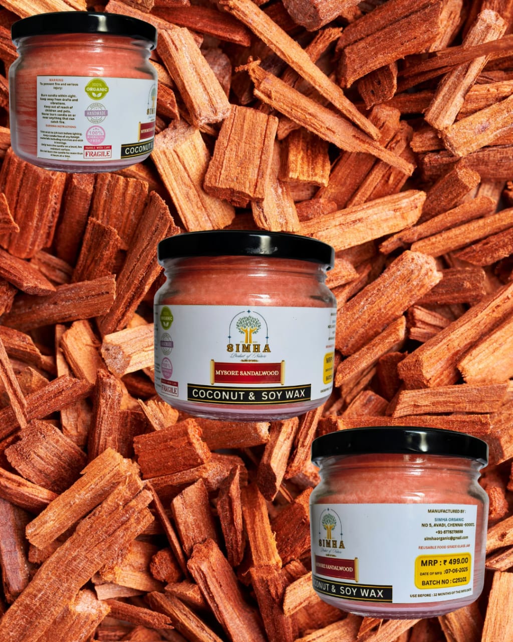 Mysore Sandalwood Scented Jar Candle