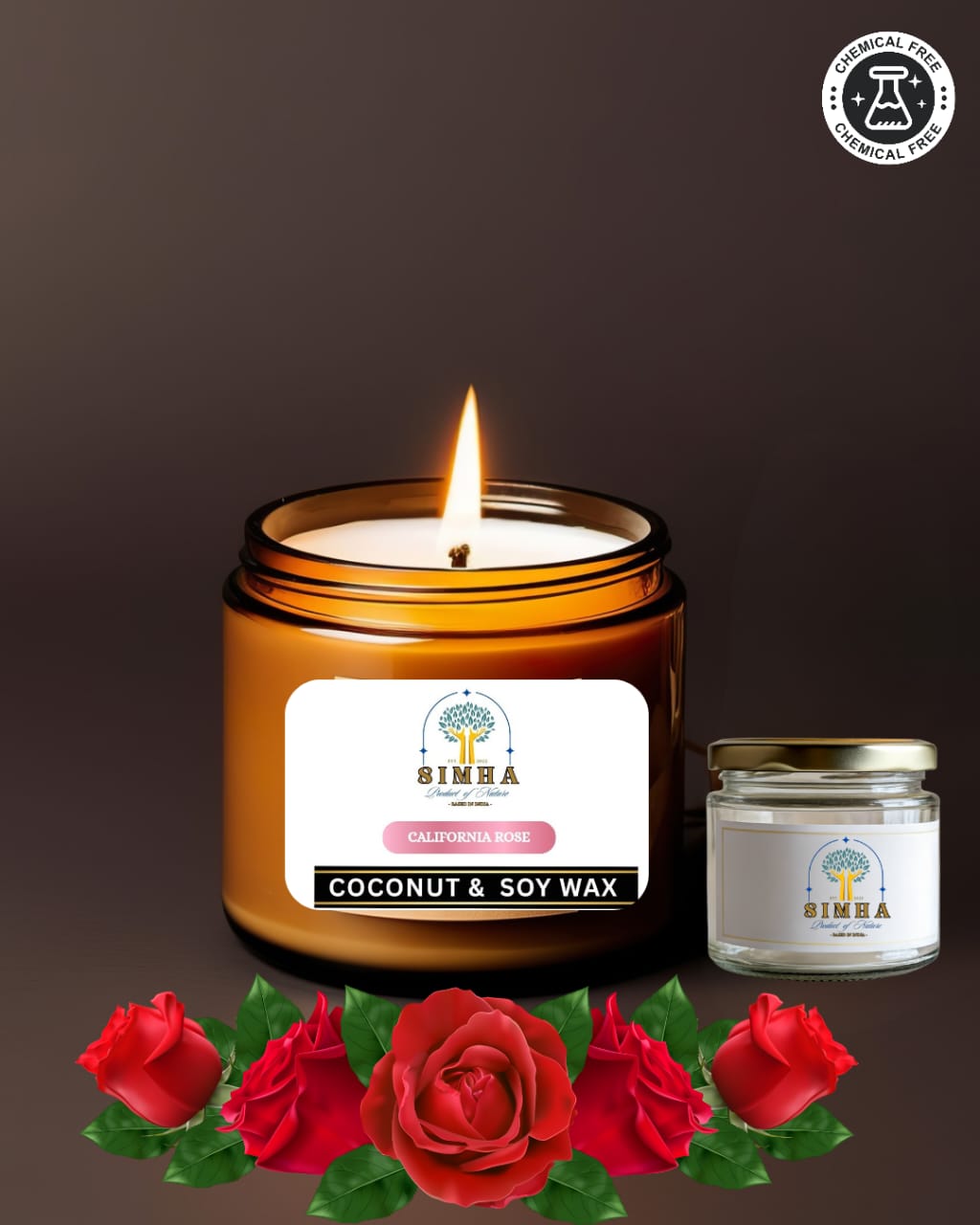  California Rose scented Jar candle