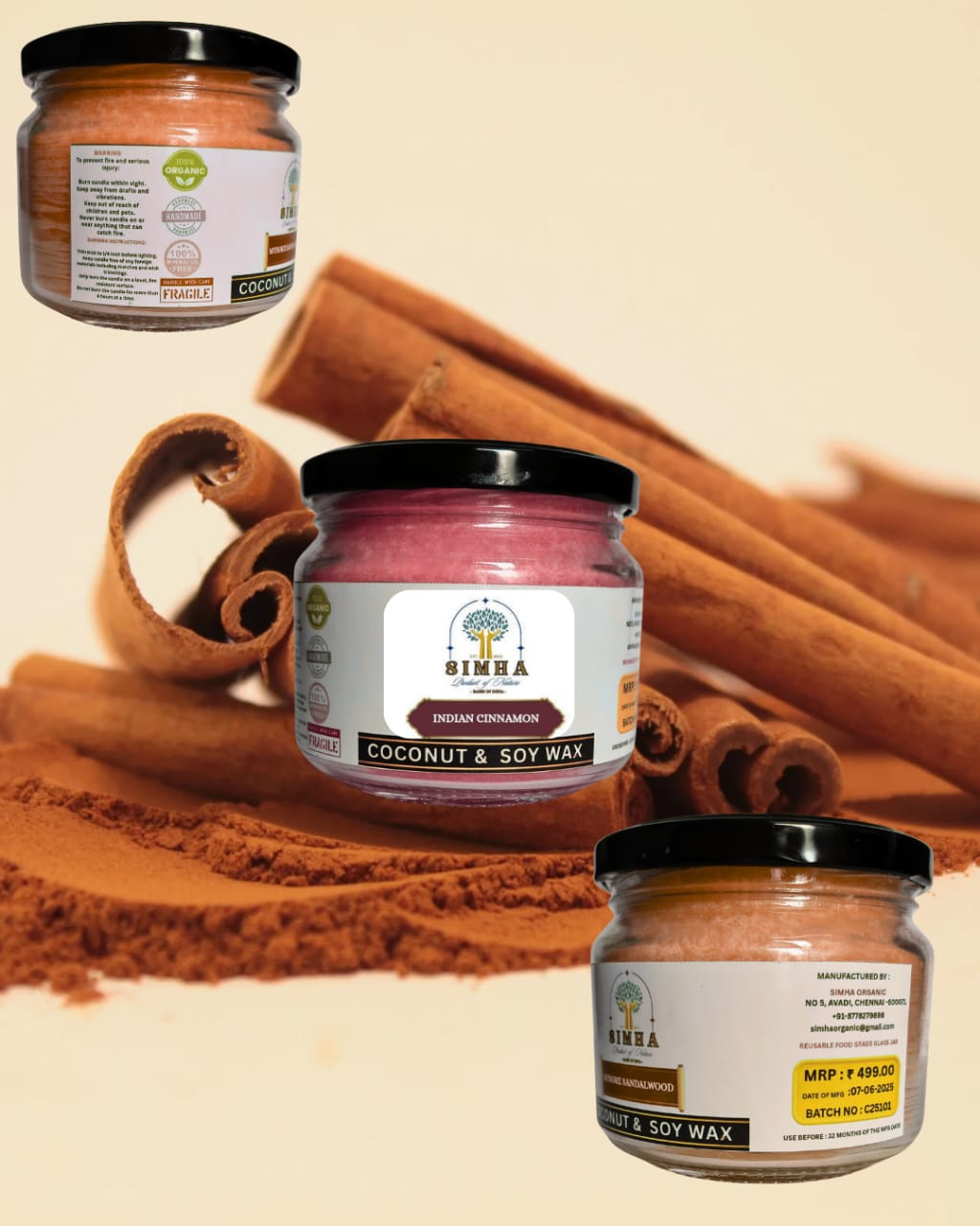 Indian Cinnamon Scented Jar Candle