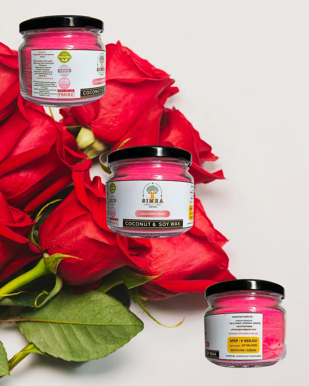  California Rose scented Jar candle