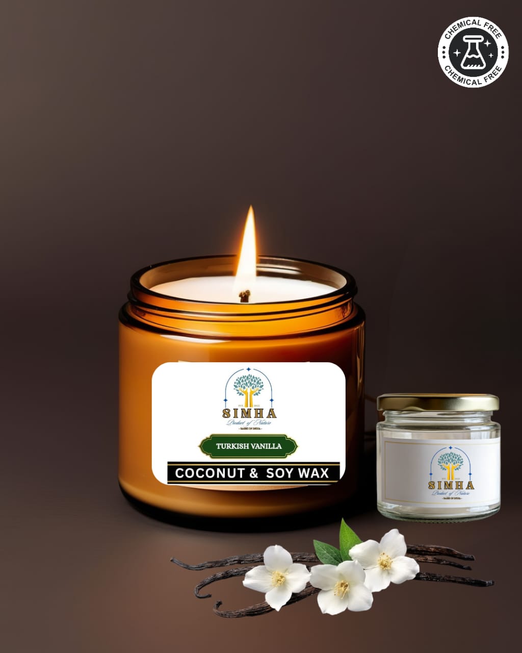 Turkish Vanilla Scented Jar  Candle