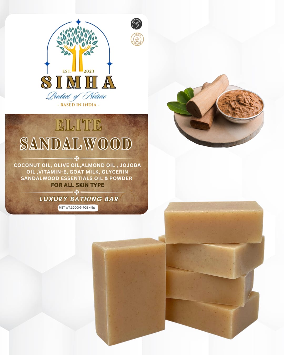 Elite Sandalwood Soap Bar