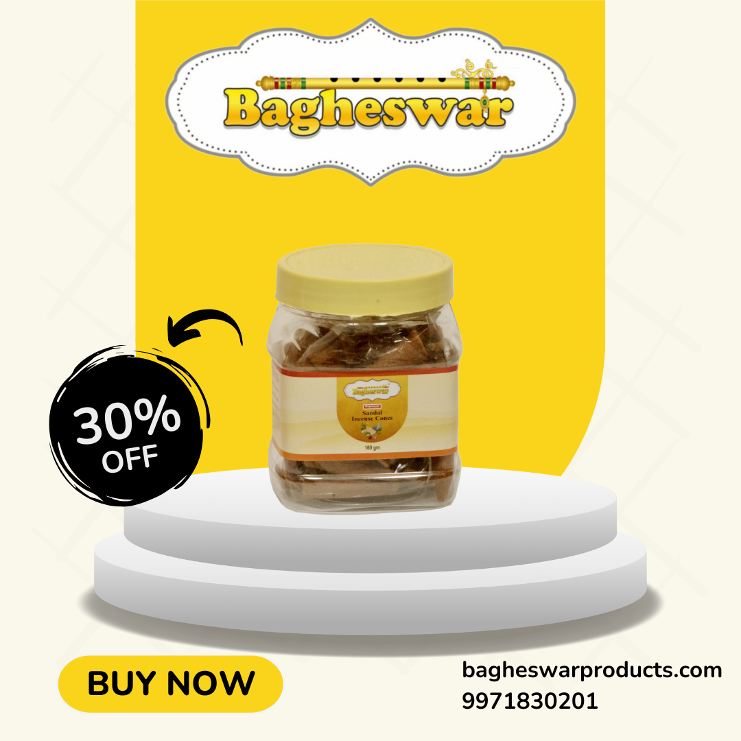 Bagheswar Sandal Incense cones-160g
