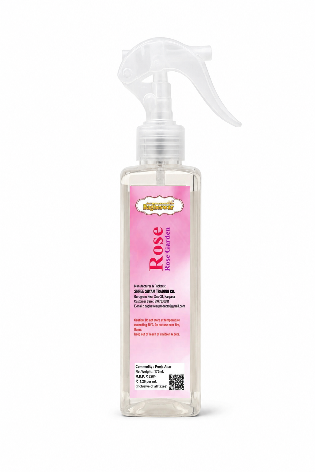 Bagheswar Rose Premium Spray Attar 175ml