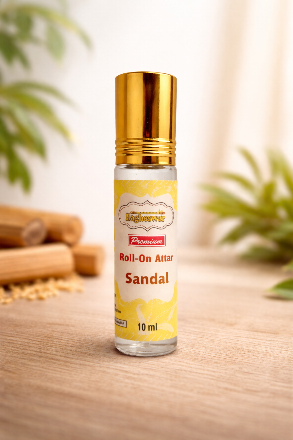 Bagheswar Sandal Roll-On Attar 10ml(pack of 12 pieces)