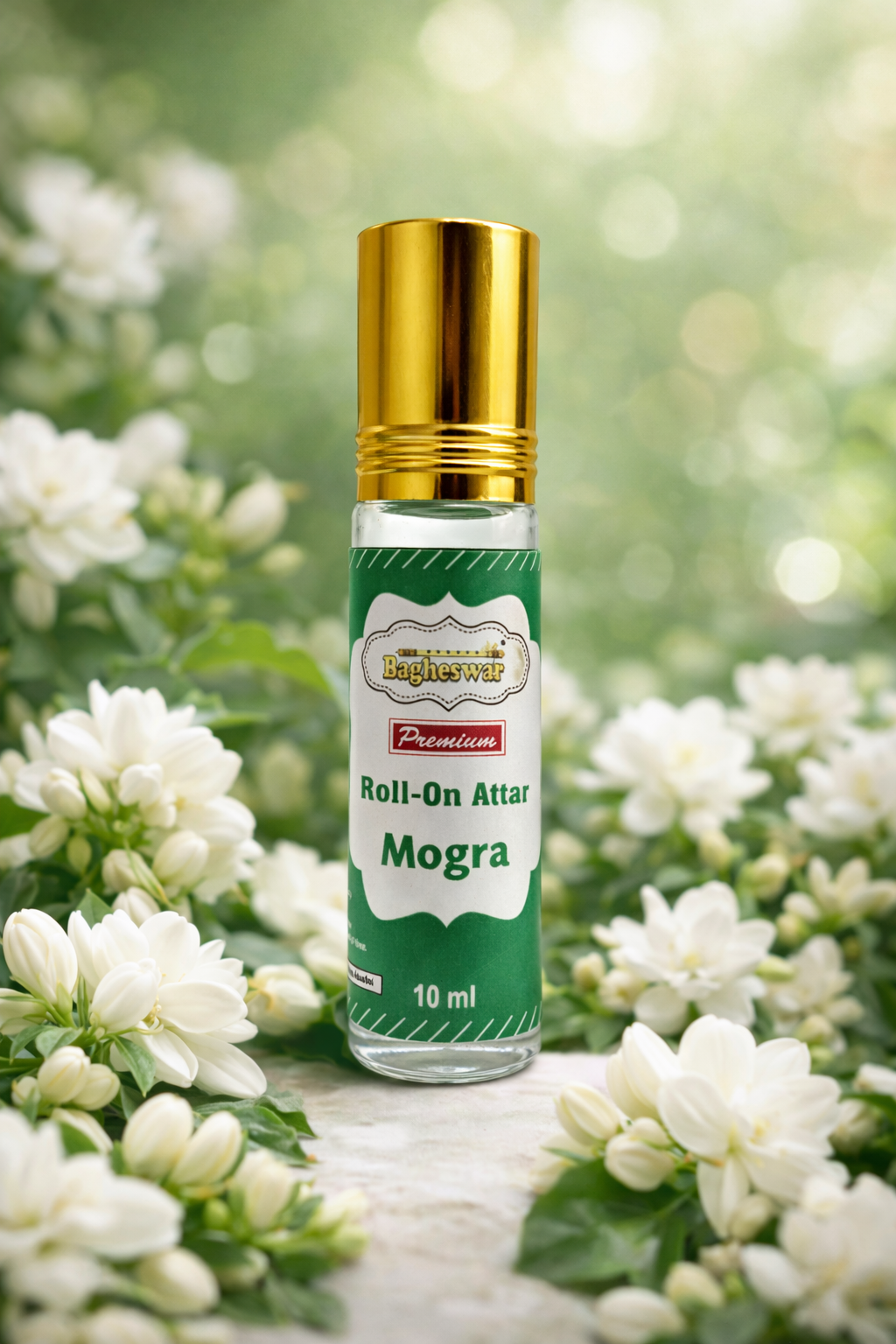 Bagheswar Mogra Roll-On Attar 10ml(Pack of 12 Pieces)