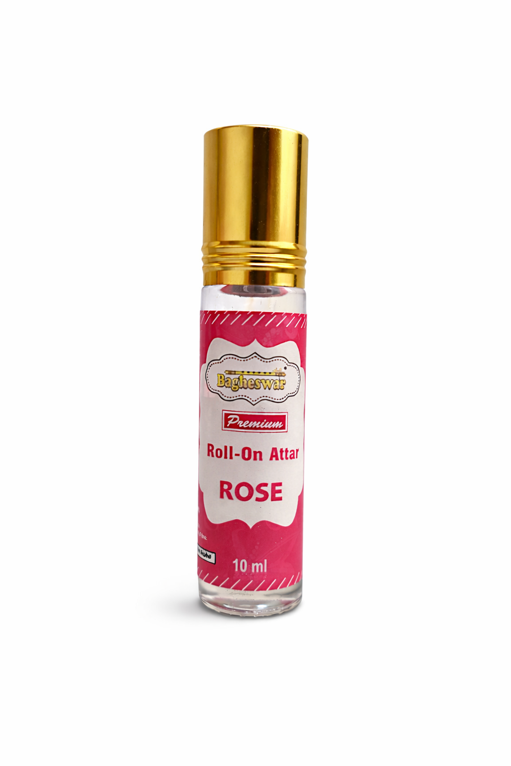 Bagheswar Roll on Rose Attar-10 ml (pack of 12 Pieces)