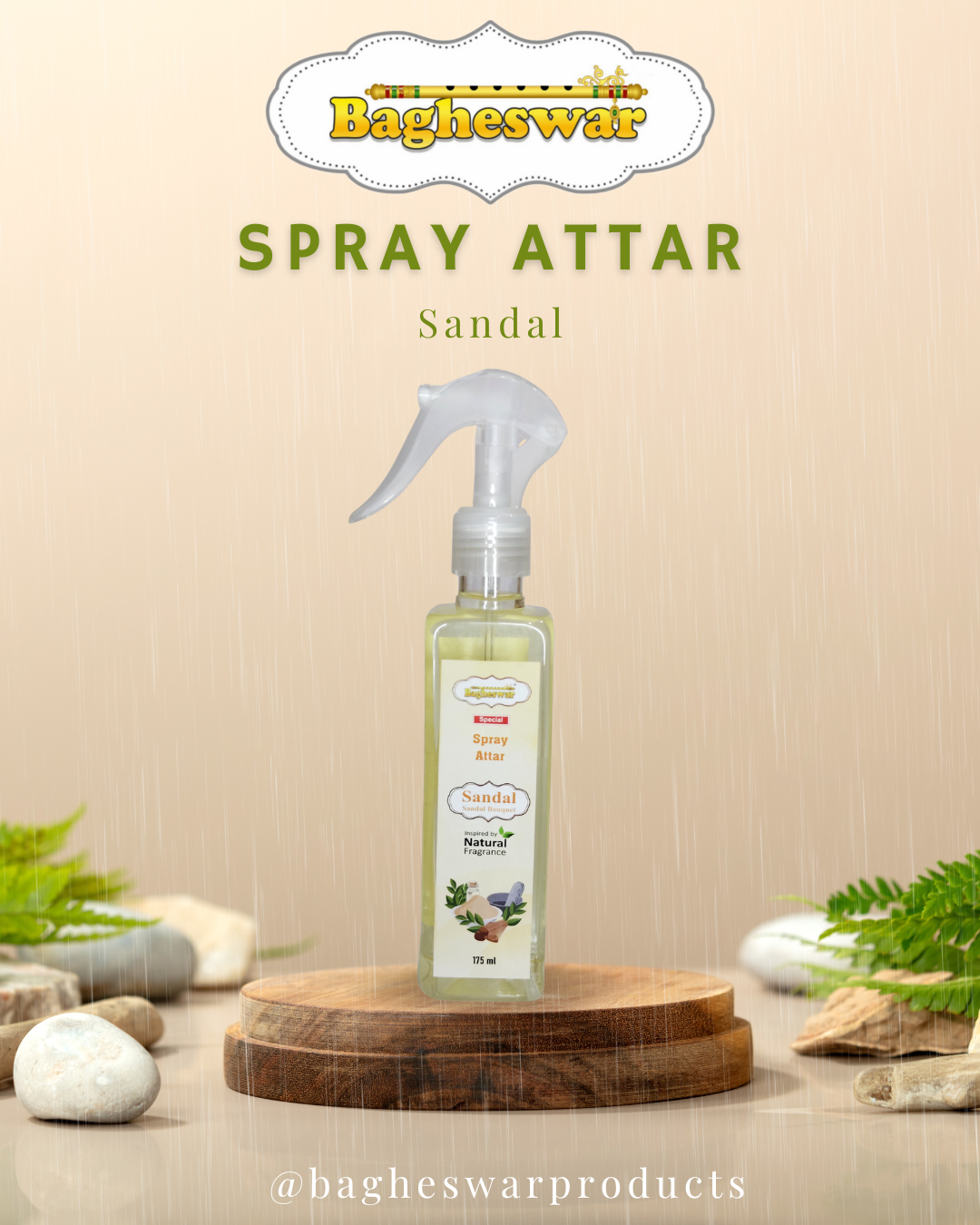 Bagheswar Sandal Spray Attar- 175ml