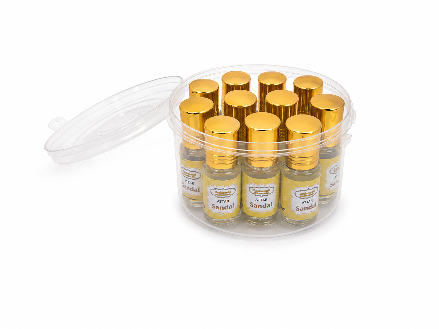 bagheswar Roll on Sandal Attar-5ml ( Pack of 12 pieces) 