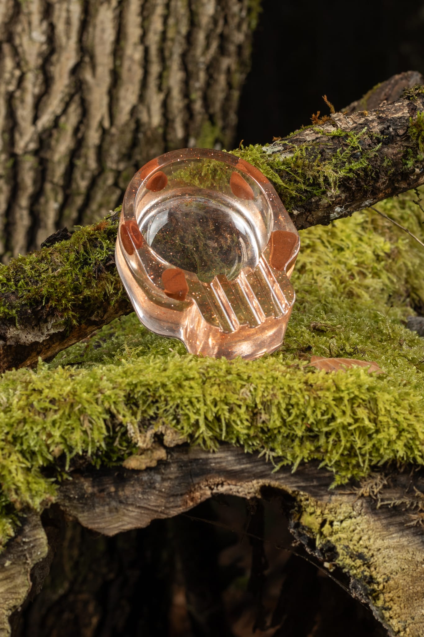 Cendrier avec ou sans tête de mort et ses pierres naturelles 