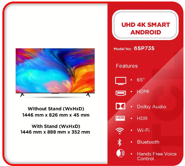 TCL 65" 4K UHD Smart TV