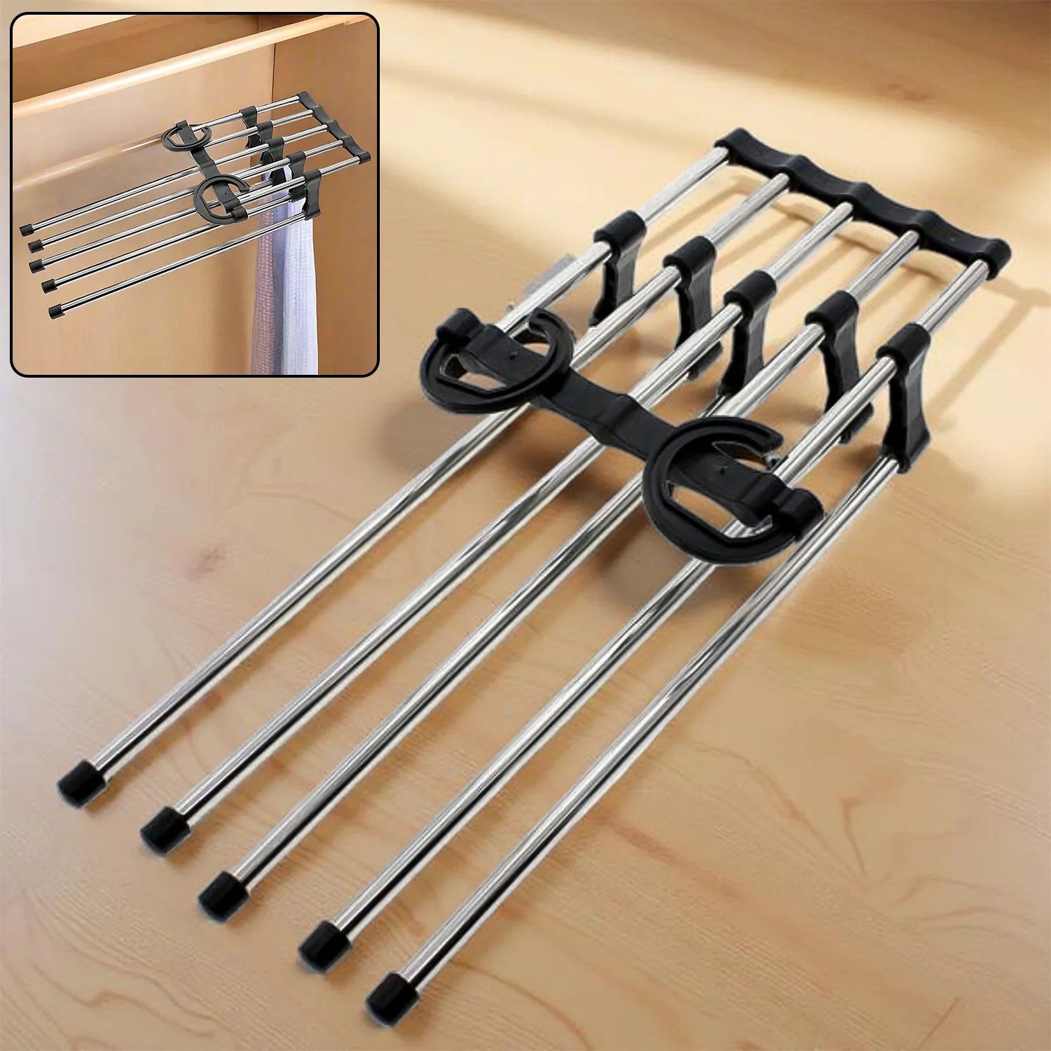 Pull-Out Multi-Layer Pants Rack