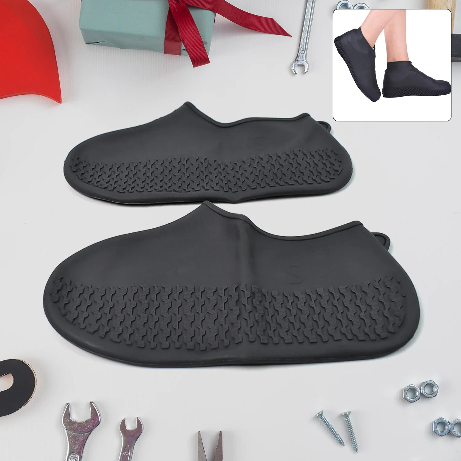 Reusable Waterproof Silicone Shoe Covers (Small)