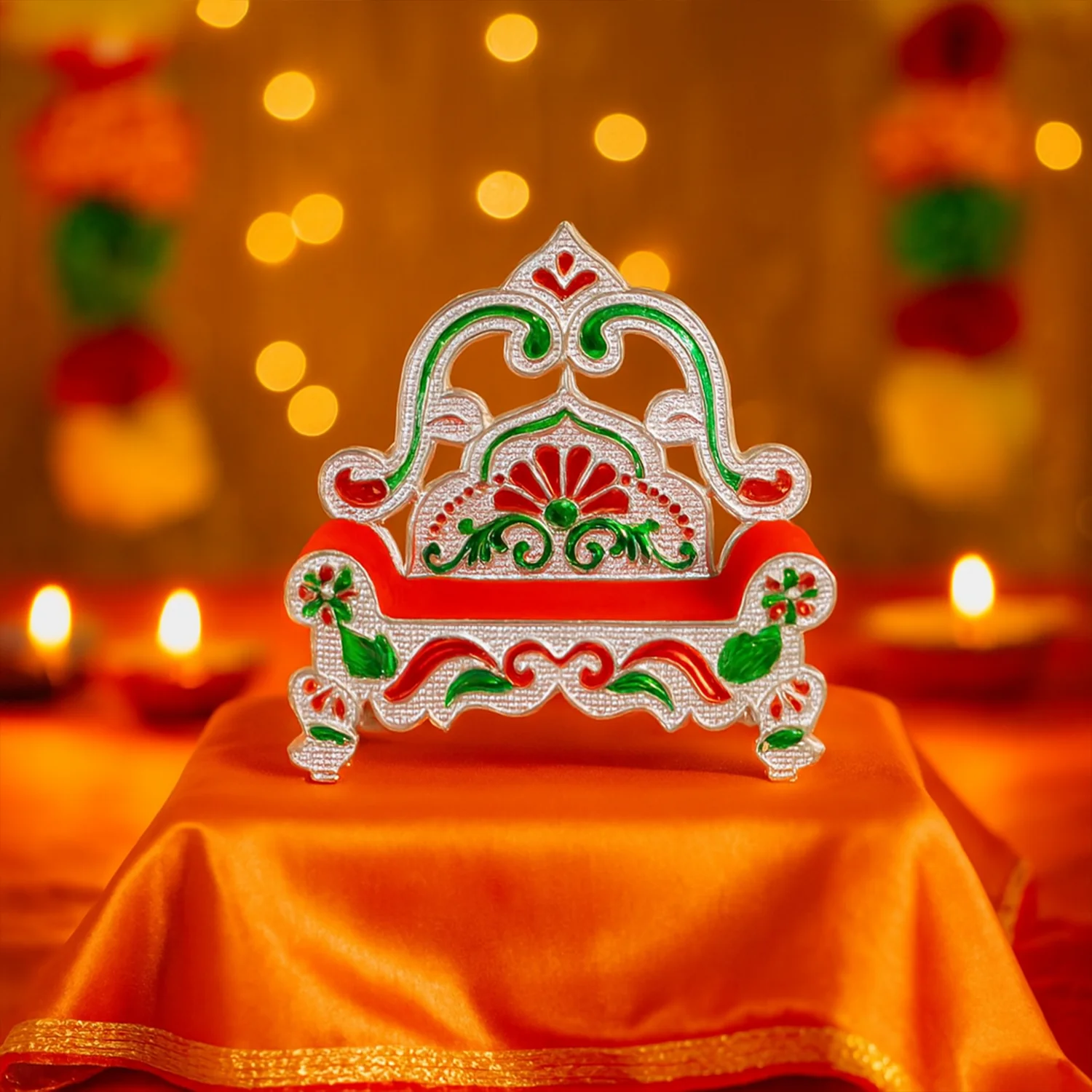 Decorative Wooden Handcrafted Singhasan