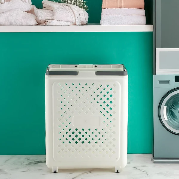 Foldable Multipurpose Laundry Basket with Wheels