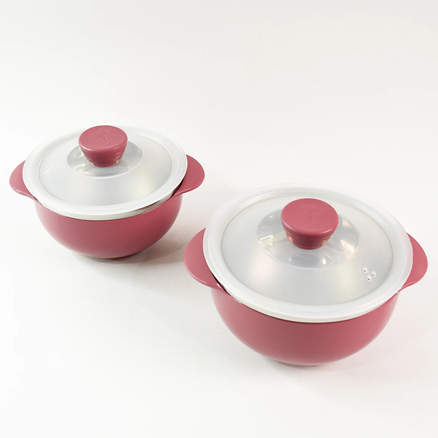 Premium Plastic Serving Bowl Set with Lids (2 Pc)